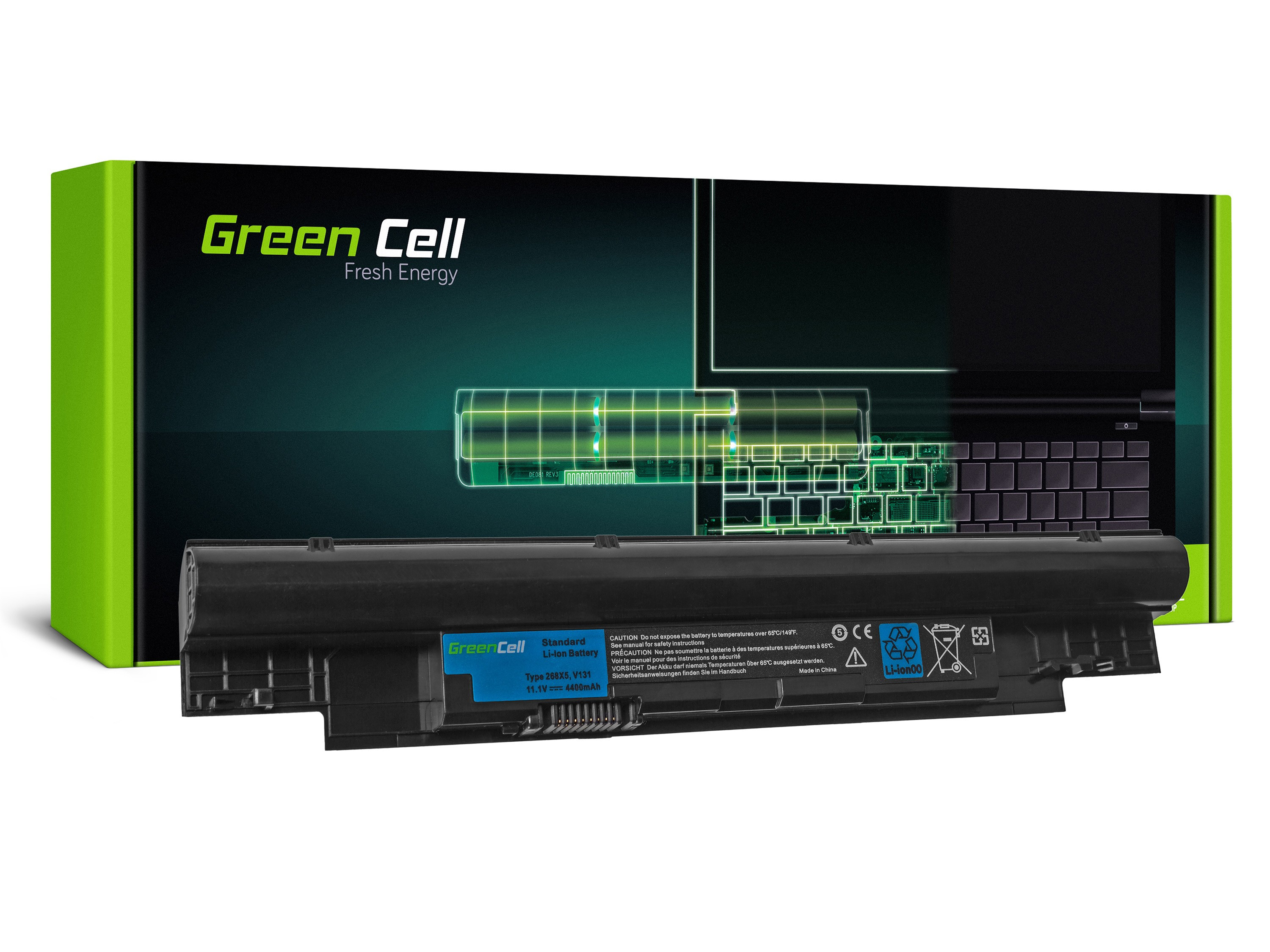 *Green Cell DE65 Baterie Dell Vostro V131/V131R/V131D/Latitude 3330 4400mAh Li-ion