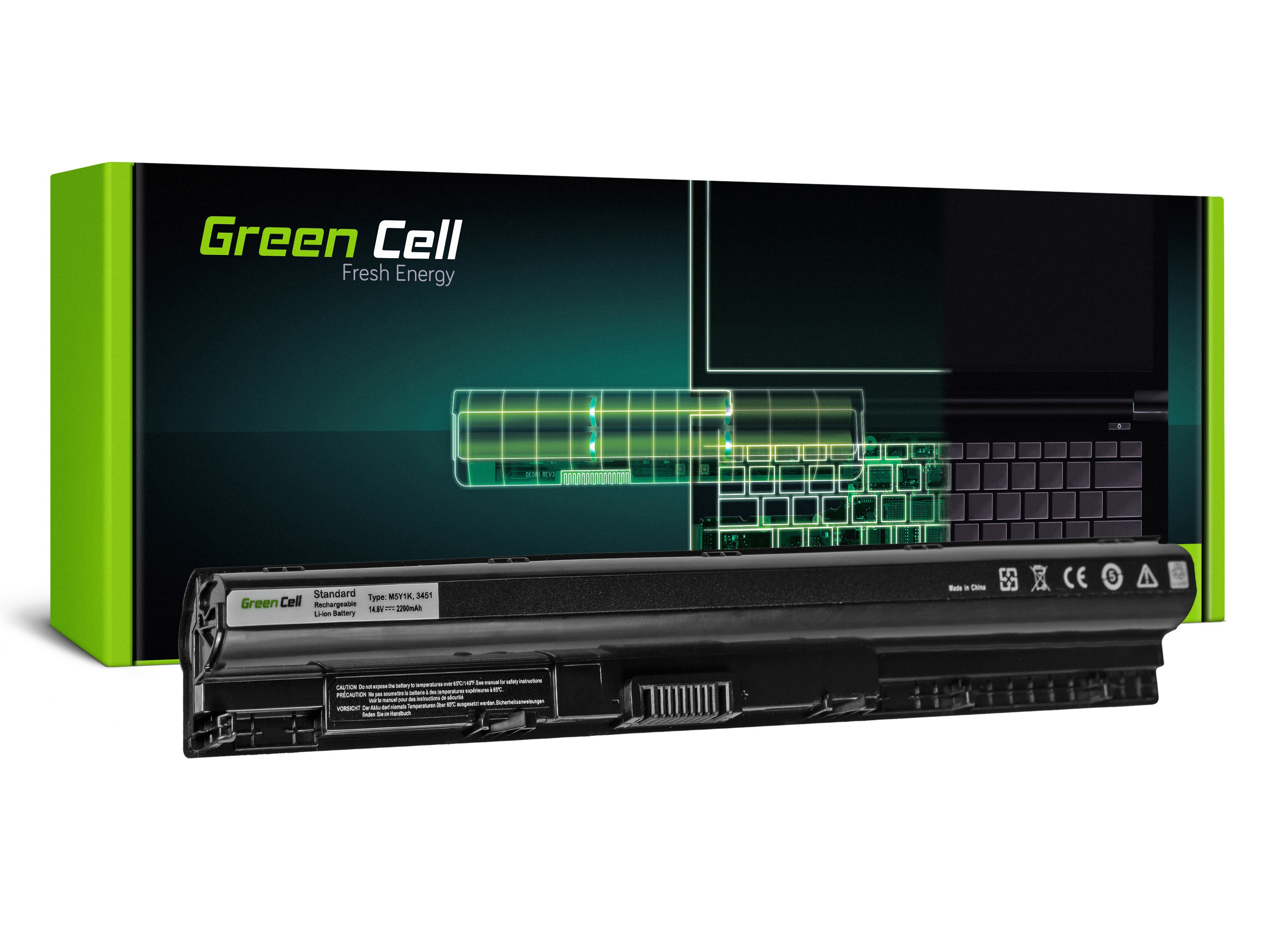 *Green Cell DE77 Baterie Dell M5Y1K/Dell Inspiron 14/15/17/Vostro 3458/3558 2200mAh Li-ion