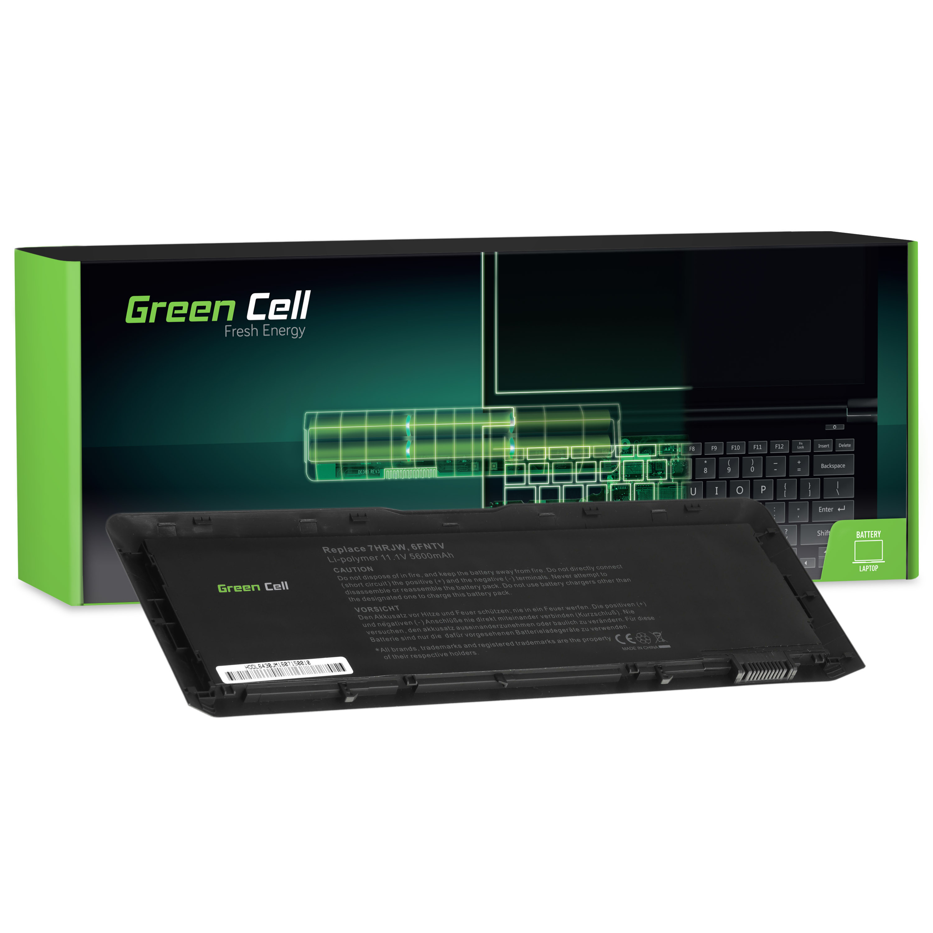 Green Cell DE87 Baterie Dell 7HRJW 6FNTV Dell Latitude 6430u 5600mAh Li-Pol