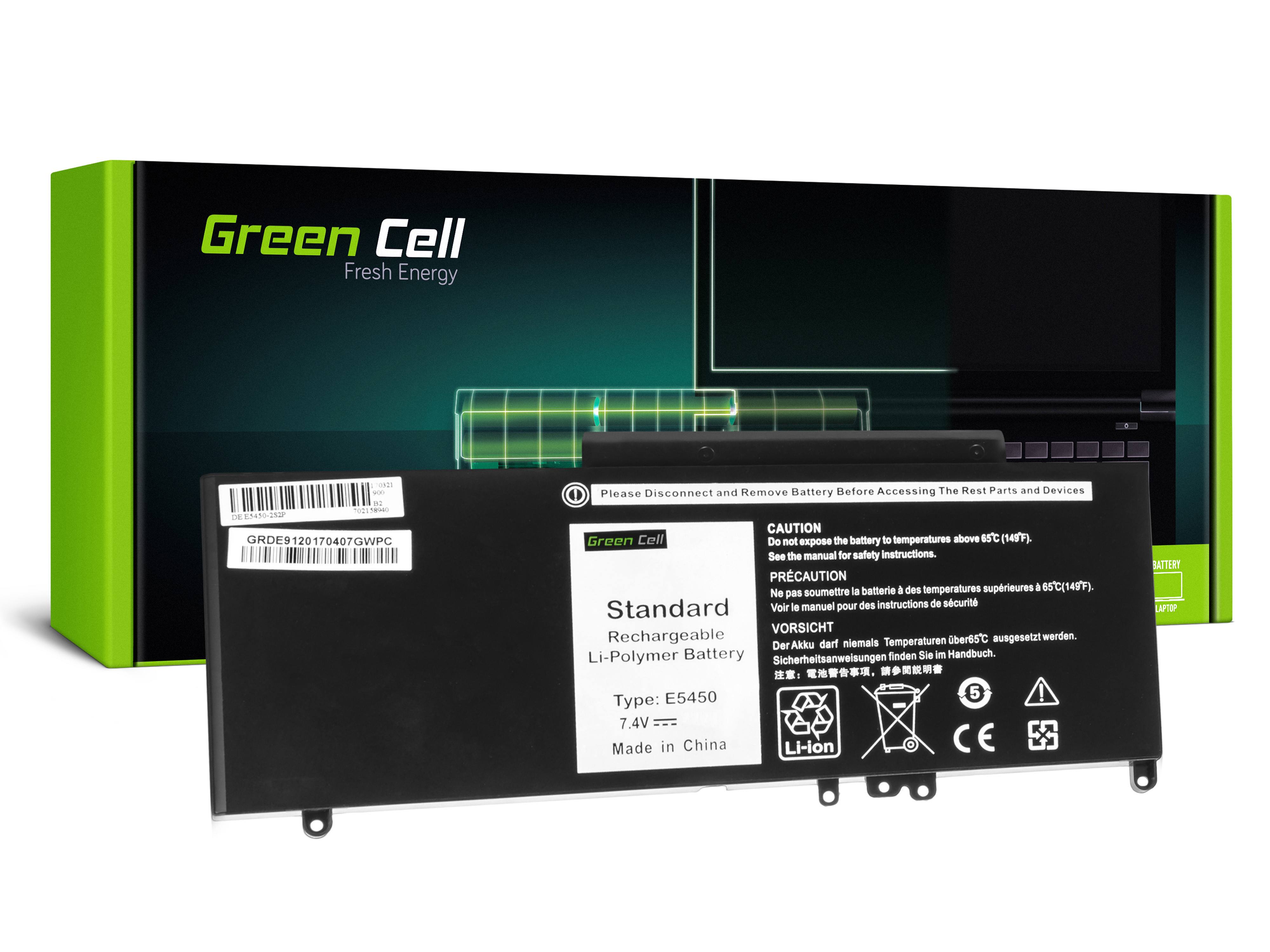Green Cell DE91 Baterie Dell G5M10 Dell Latitude E5450 E5550 5800mAh Li-Pol