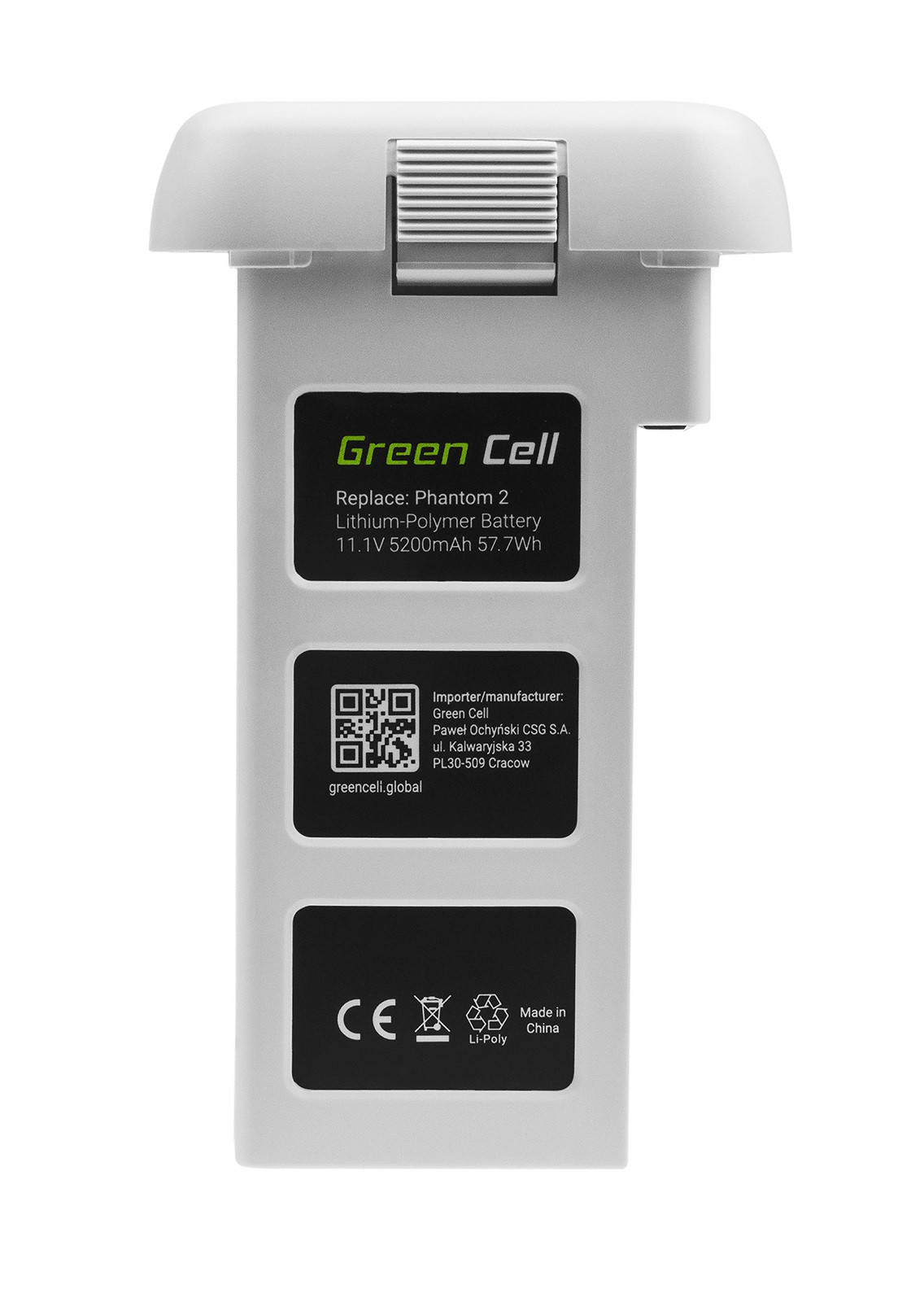 Baterie Green Cell DJI Phantom 2, Phantom 2 Vision+ 11.1V 5200mAh Li-Pol – neoriginální