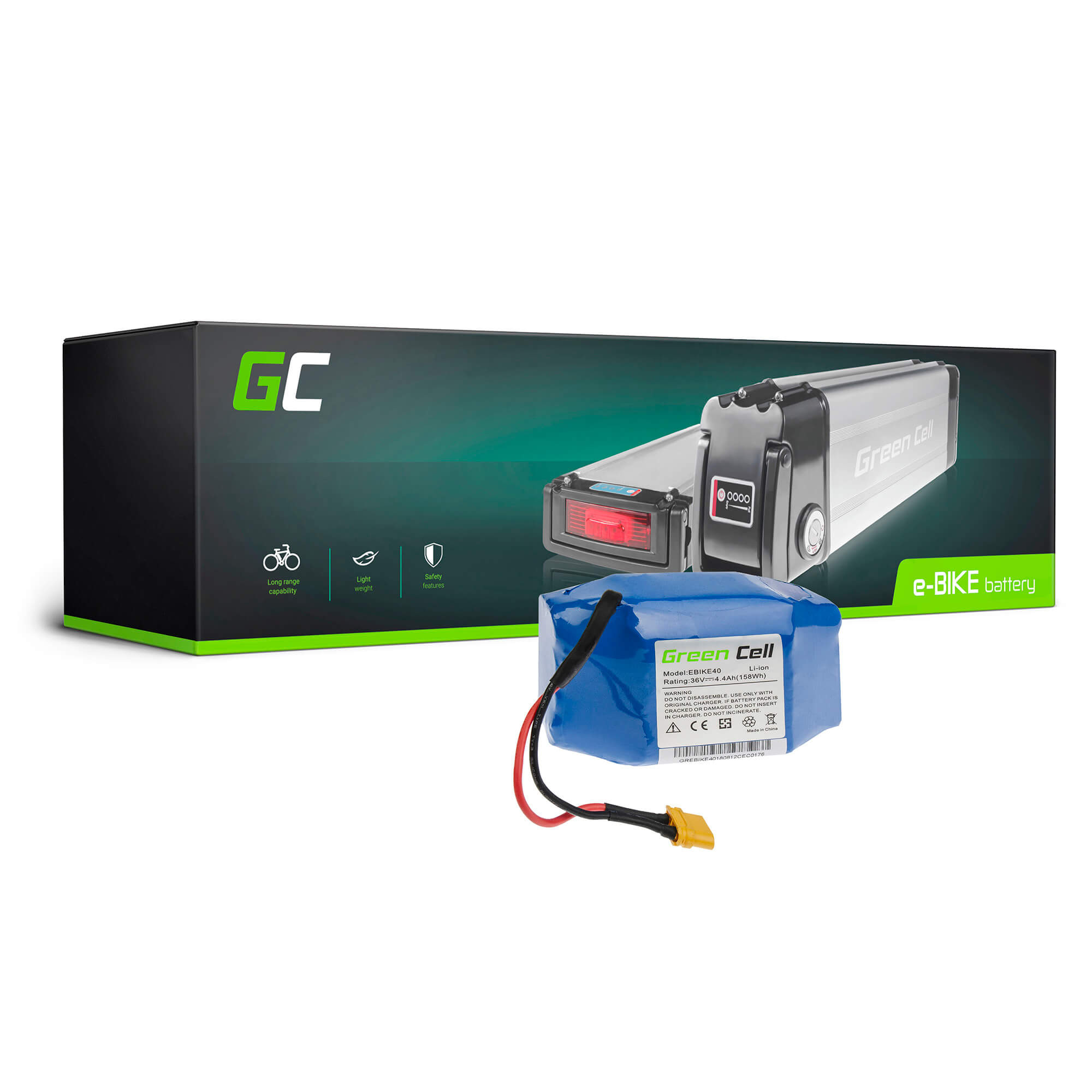 Green Cell EBIKE40 Baterie pro elektrická kola 36V 4,4Ah 158Wh Li-ion