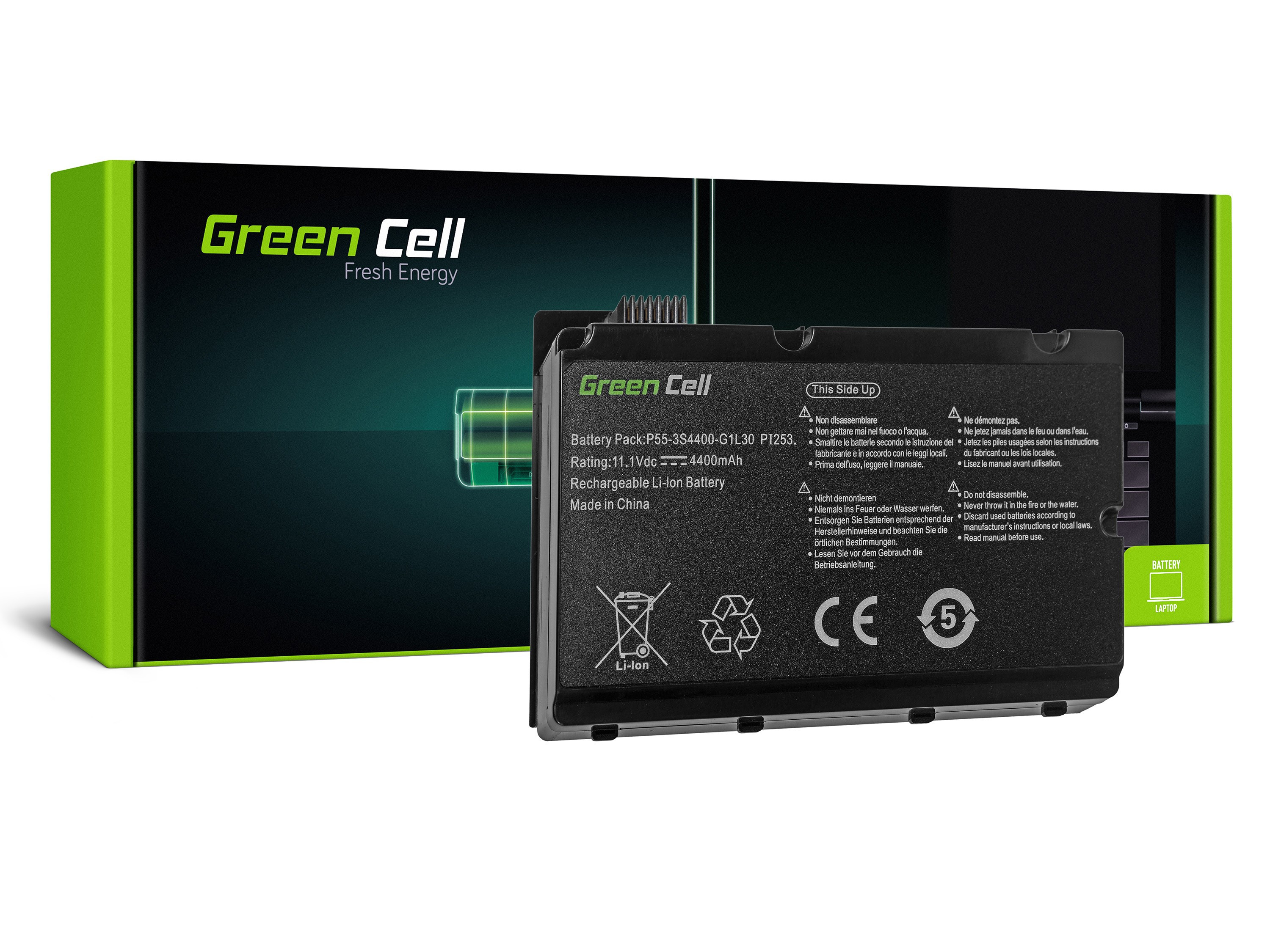 Green Cell FS04 Baterie Fujitsu-Siemens 3S4400-S1S5-05 Fujitsu-Siemens Amilo Pi2450 Pi2530 Pi2540 Pi2550 4400mAh Li-Ion
