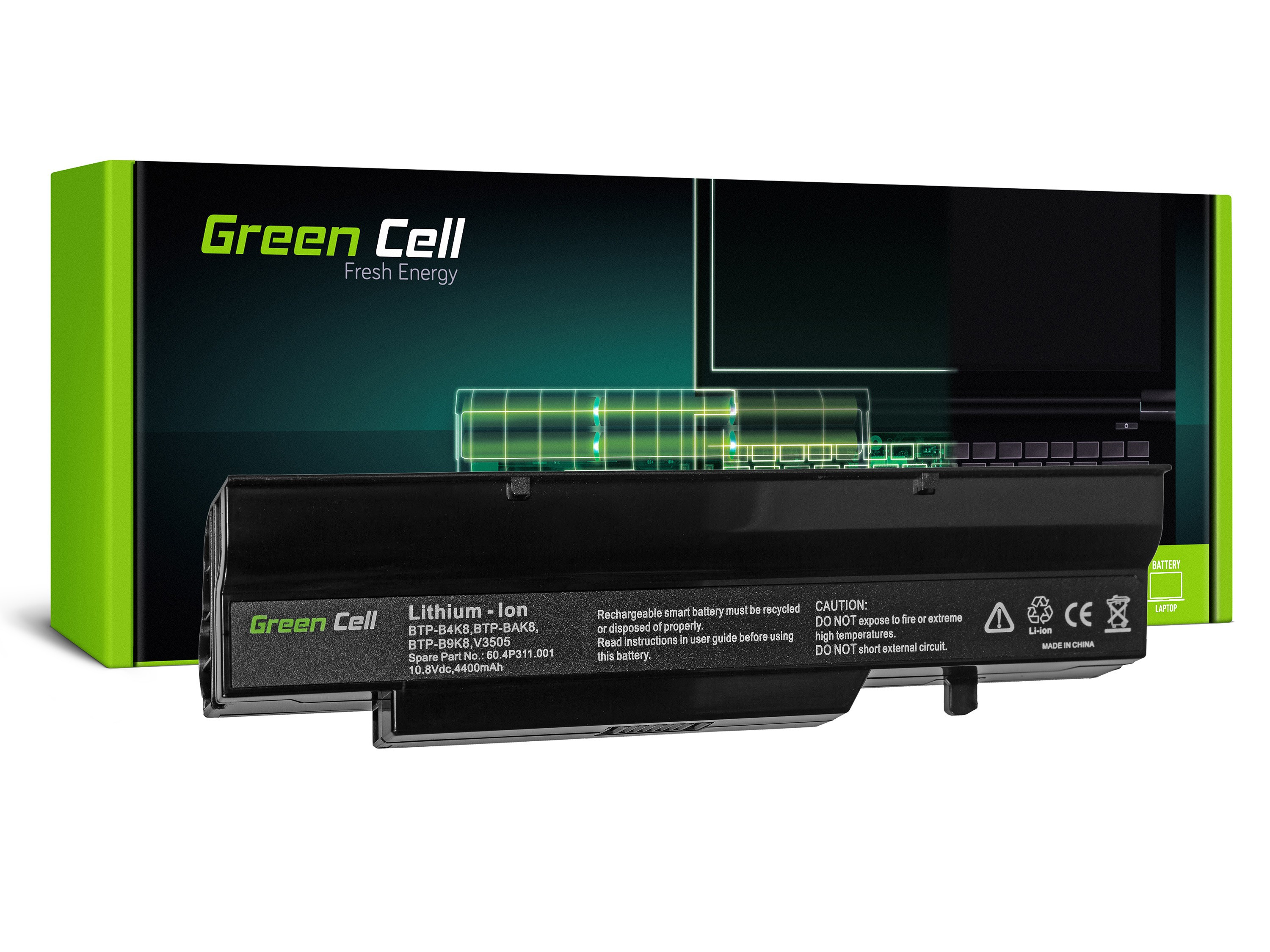 Green Cell FS06 Baterie Fujitsu-Siemens V5505/V6535/V5545/V6505/V6555/V3405/V3505 4400mAh Li-ion