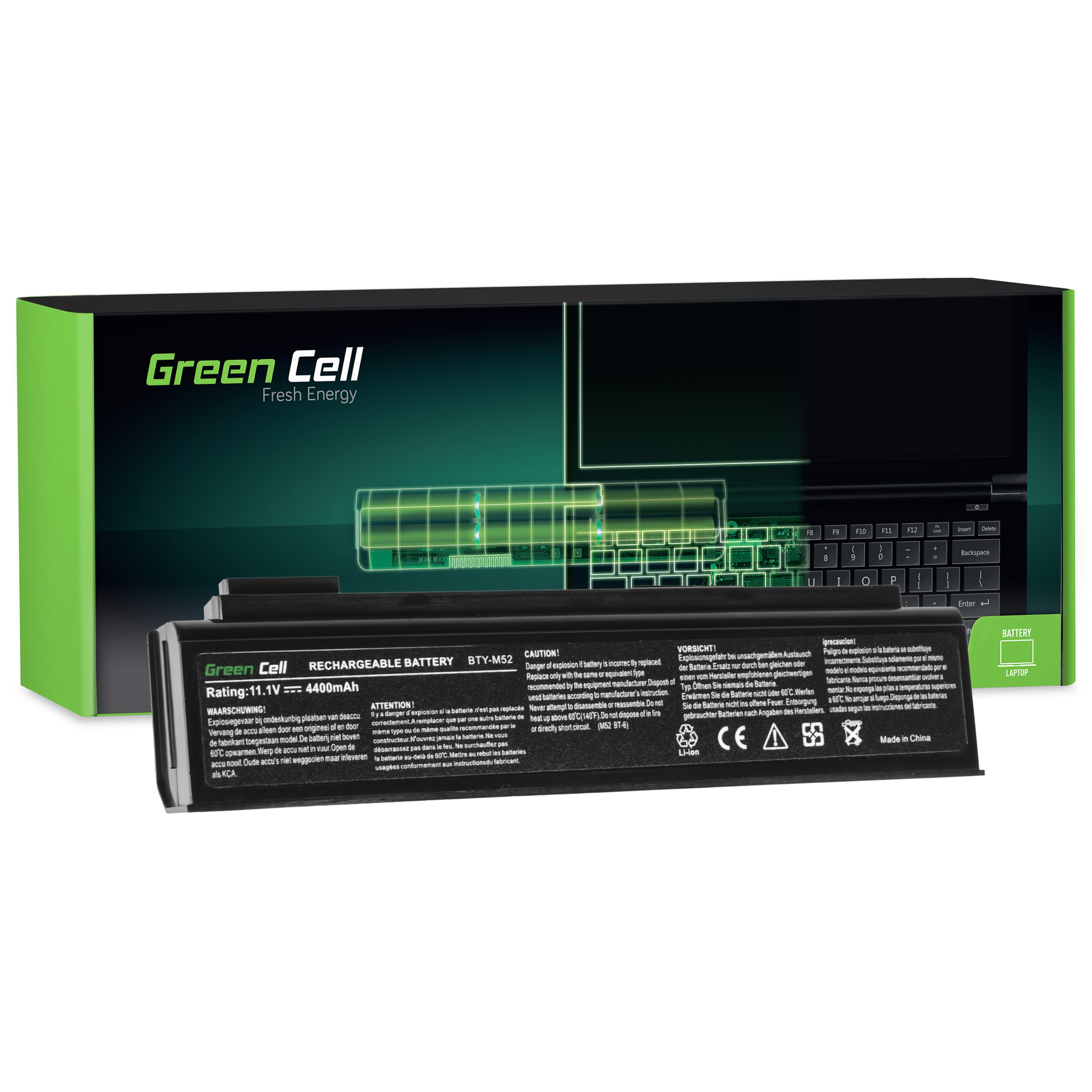 Green Cell FS22 Baterie MSI Megabook ER710 ER710X EX700 GX700 GX710 VR700 4400mAh Li-ion