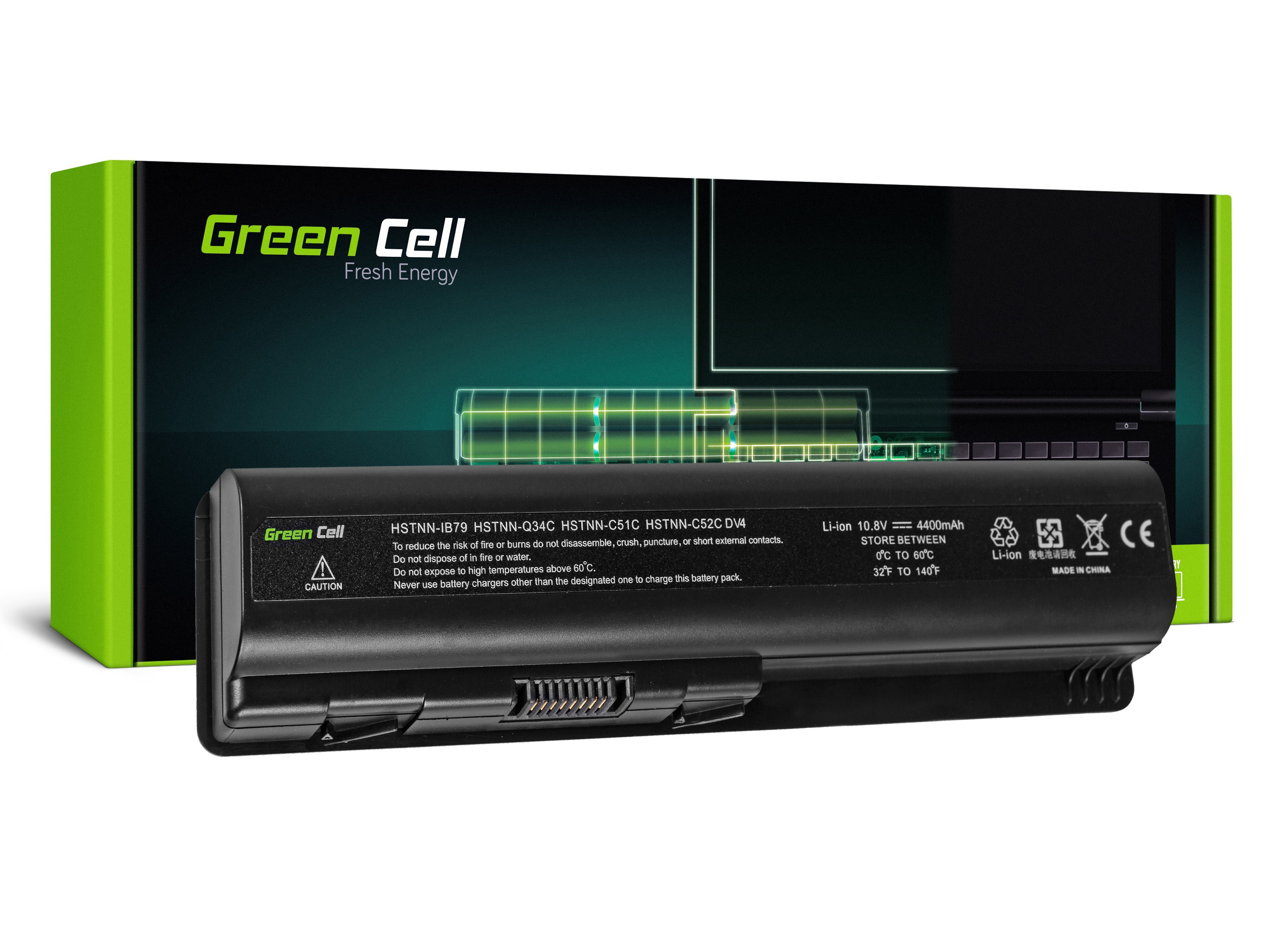 *Green Cell HP01 Baterie HP Pavilion Compaq Presario ze serie DV4 DV5 DV6 CQ60 CQ70 4400mAh Li-ion