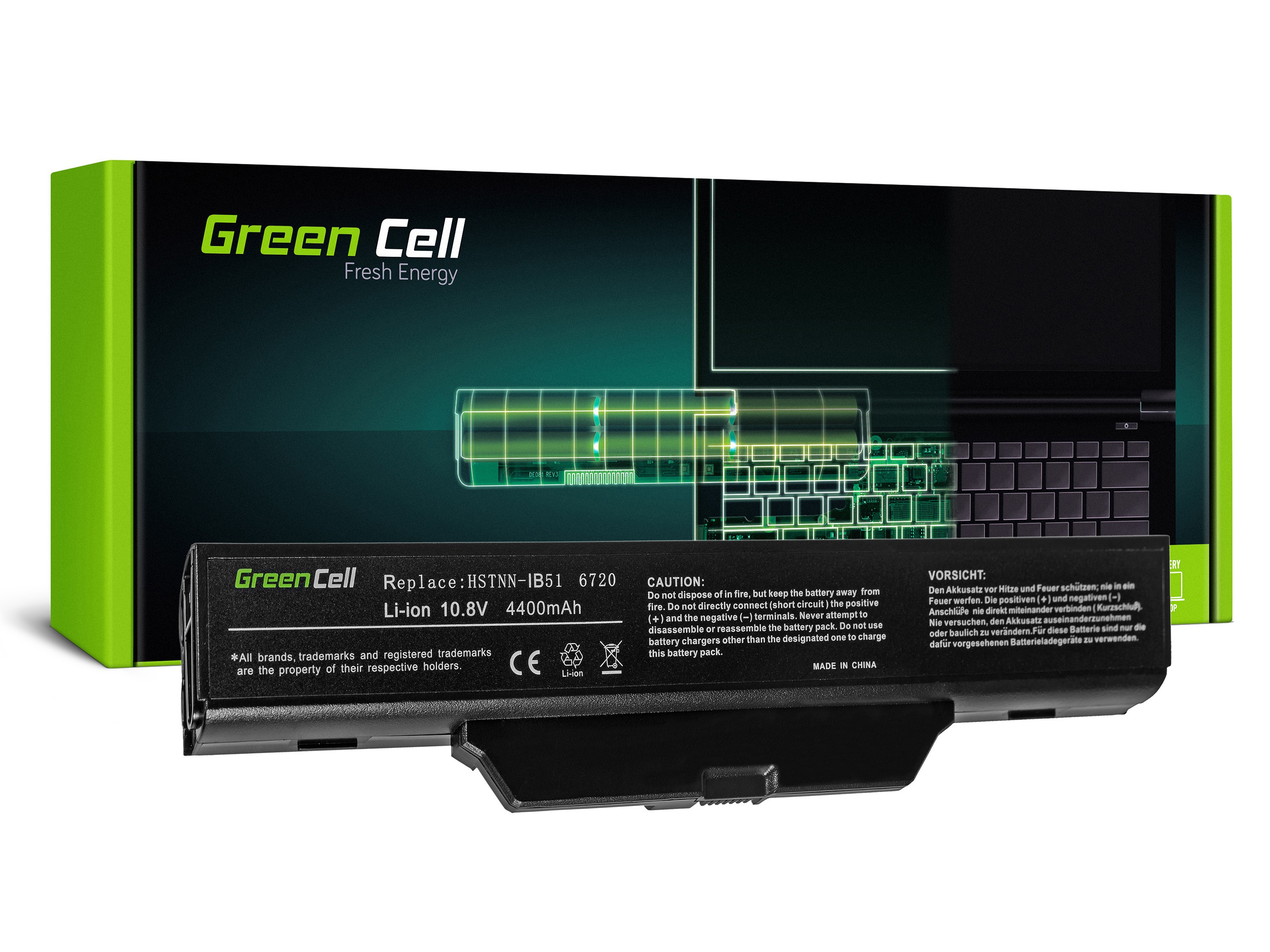 *Green Cell HP08 Baterie HP 550 COMPAQ 610 6720s 6730s 6735s 6830s 4400mAh Li-ion