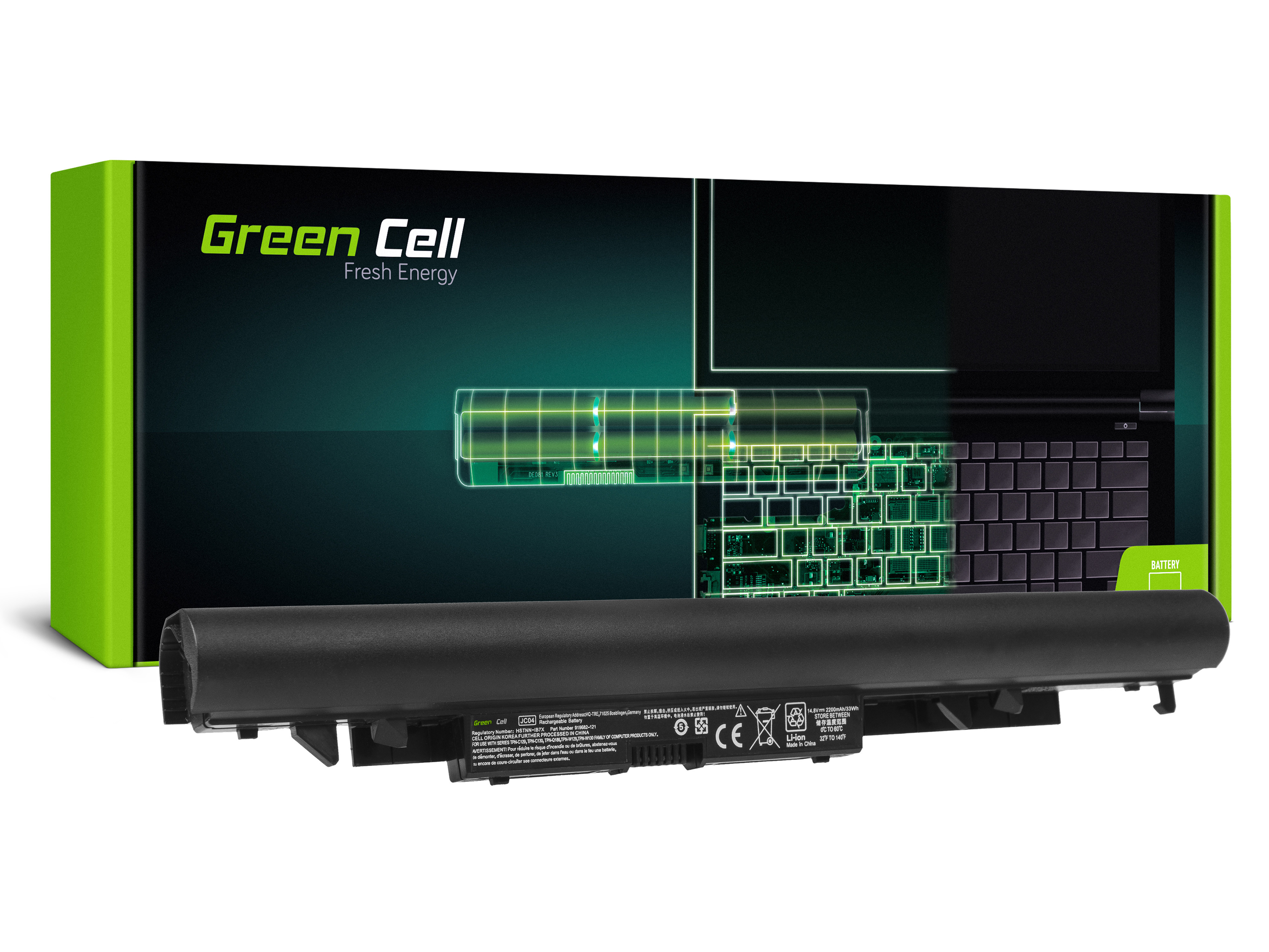 *Green Cell HP142 Baterie HP JC04 HP 240 G6 245 G6 250 G6 255 G6, HP 14-BS 14-BW 15-BS 15-BW 17-AK 17-BS 2200mAh Li-Ion - neoriginální