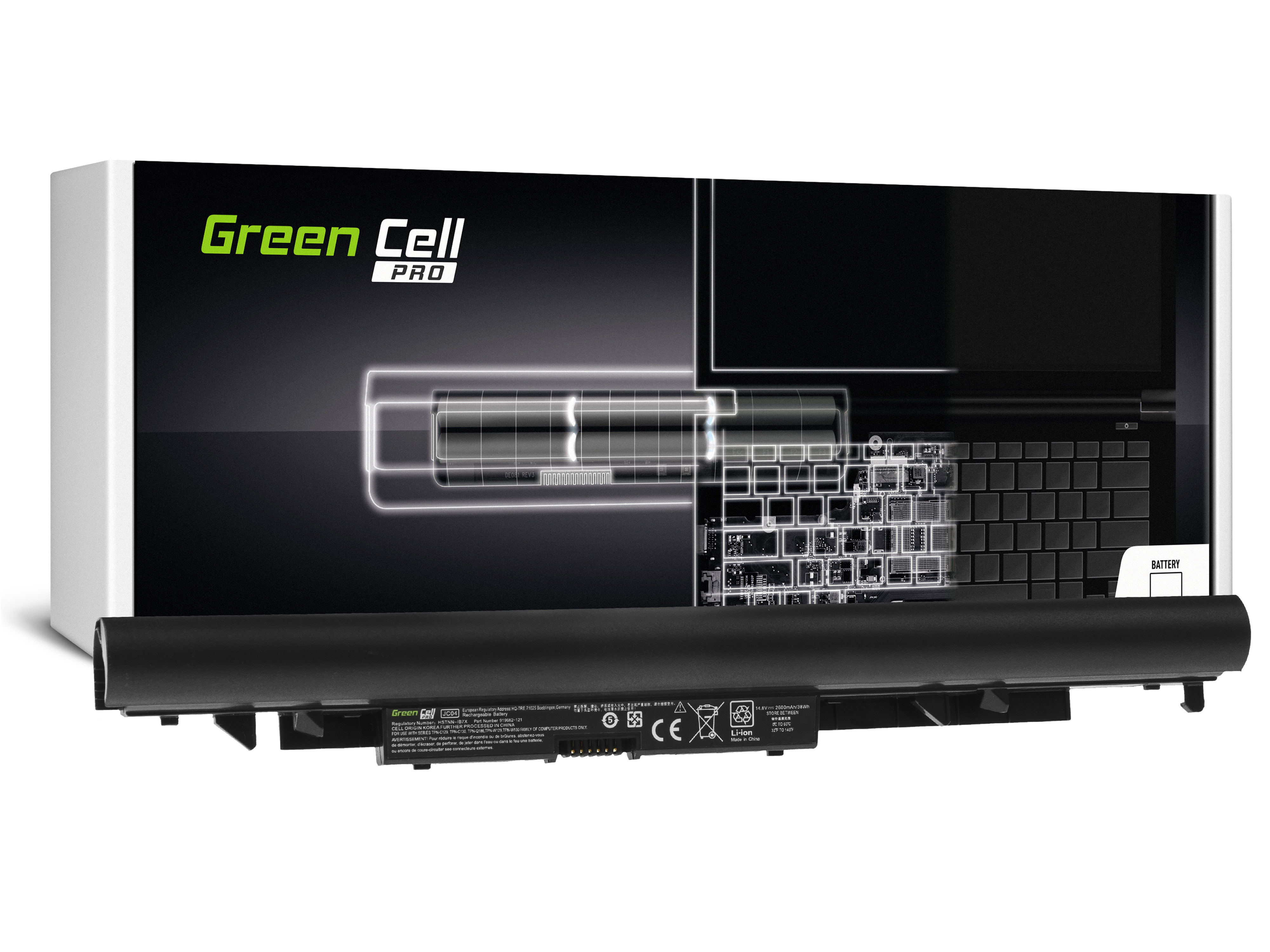 *Green Cell HP142PRO Baterie HP JC04 do HP 240 G6 245 G6 250 G6 255 G6, HP 14-BS 14-BW 15-BS 15-BW 17-AK 17-BS 2600mAh Li-Ion