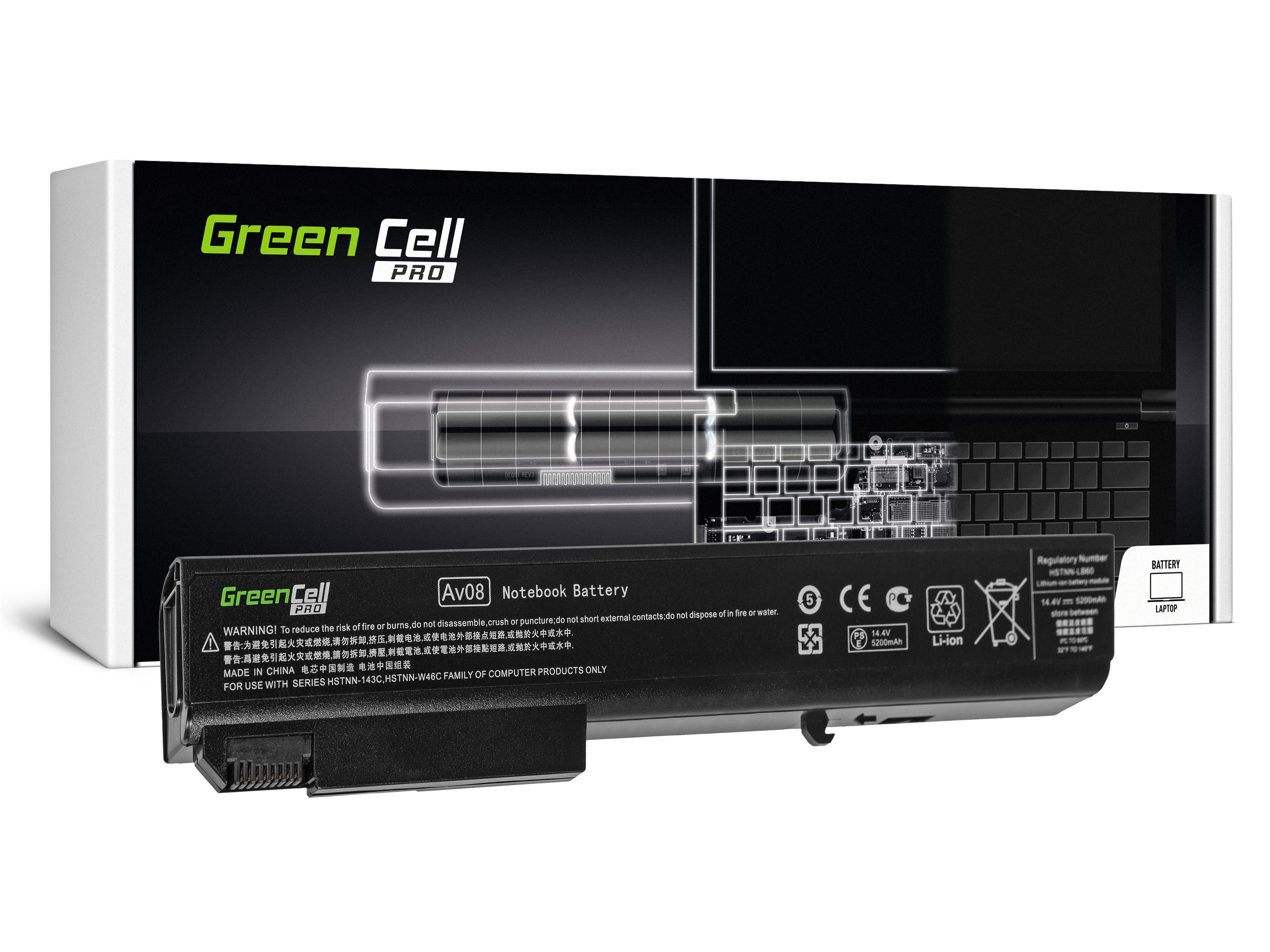 Green Cell HP15PRO Baterie HP EliteBook 8530p 8530w 8540p 8540w 8730w 8740w 5200mAh Li-ion