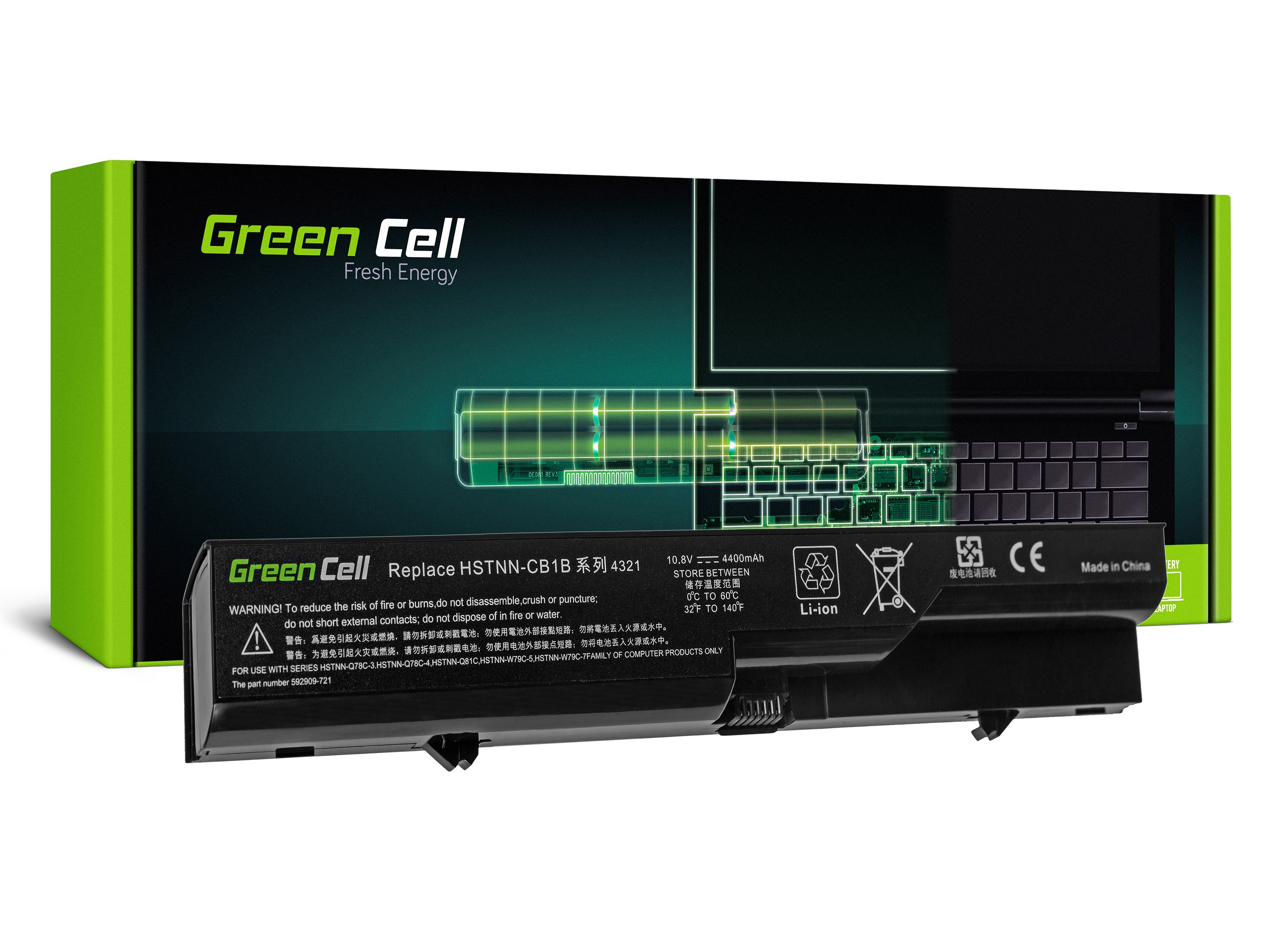 *Green Cell HP16 Baterie HP Compaq 320 321 325 326 4320s 4520s 4400mAh Li-ion