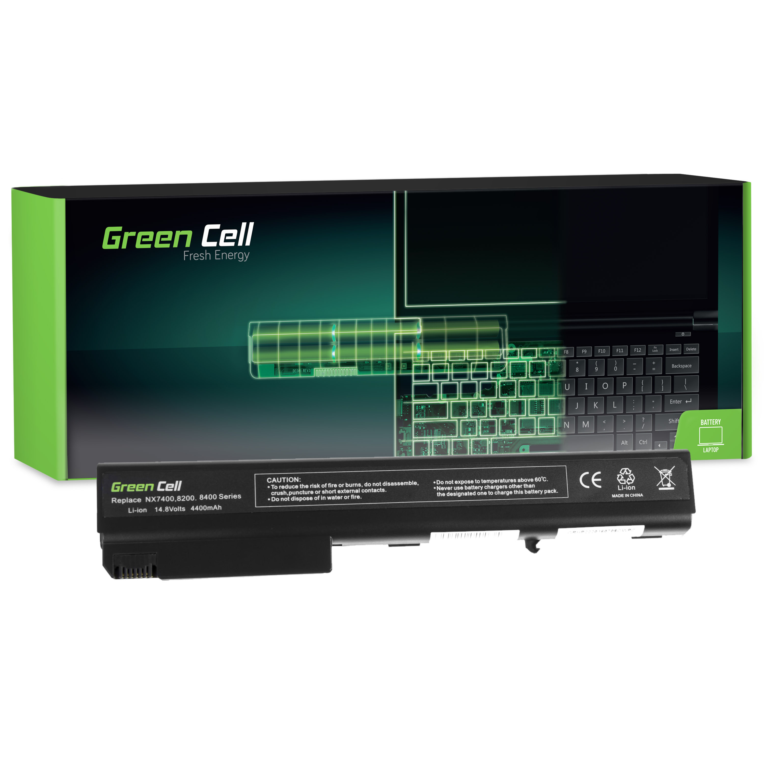 Green Cell HP22 Baterie HP Compaq NC8230 NX7400 NW8440 8510P 8510W NC8200 4400mAh Li-ion