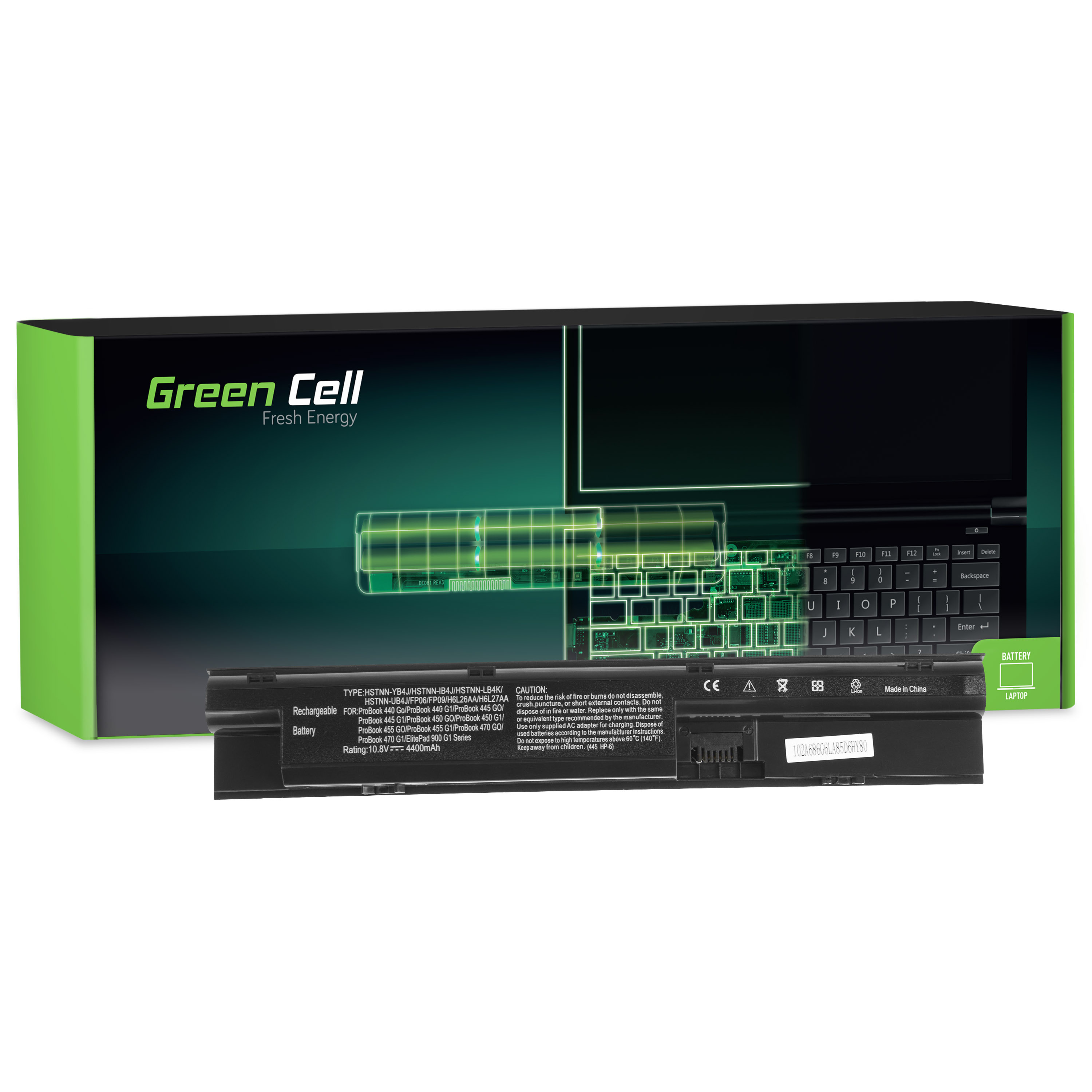 *Green Cell HP77 Baterie HP ProBook ze serie 440 445 450 470 G0 G1 4400mAh Li-ion