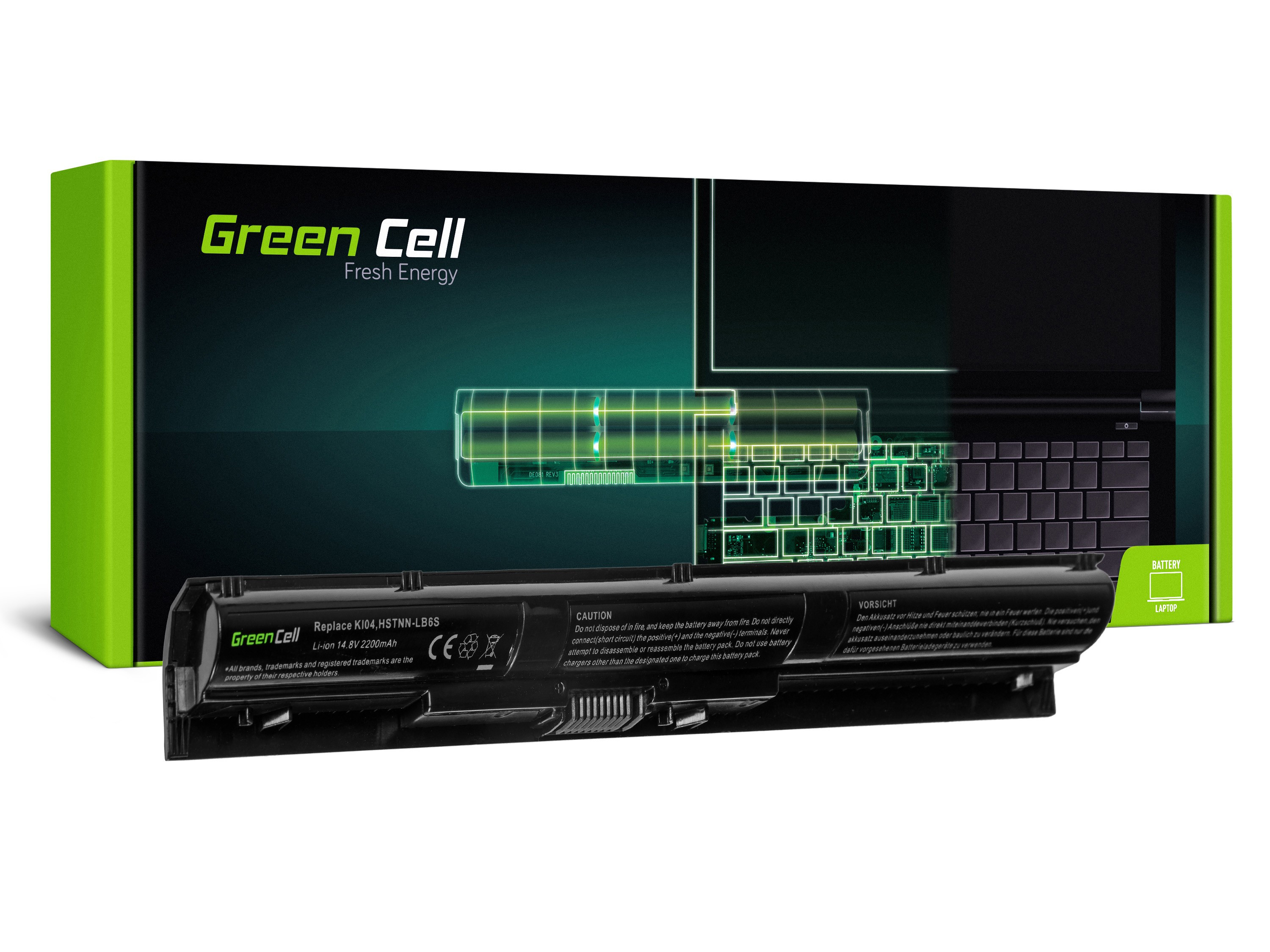 Green Cell HP90 Baterie HP KI04 HP Pavilion 14-AB 15-AB 15-AK 17-G  2200mAh Li-ion