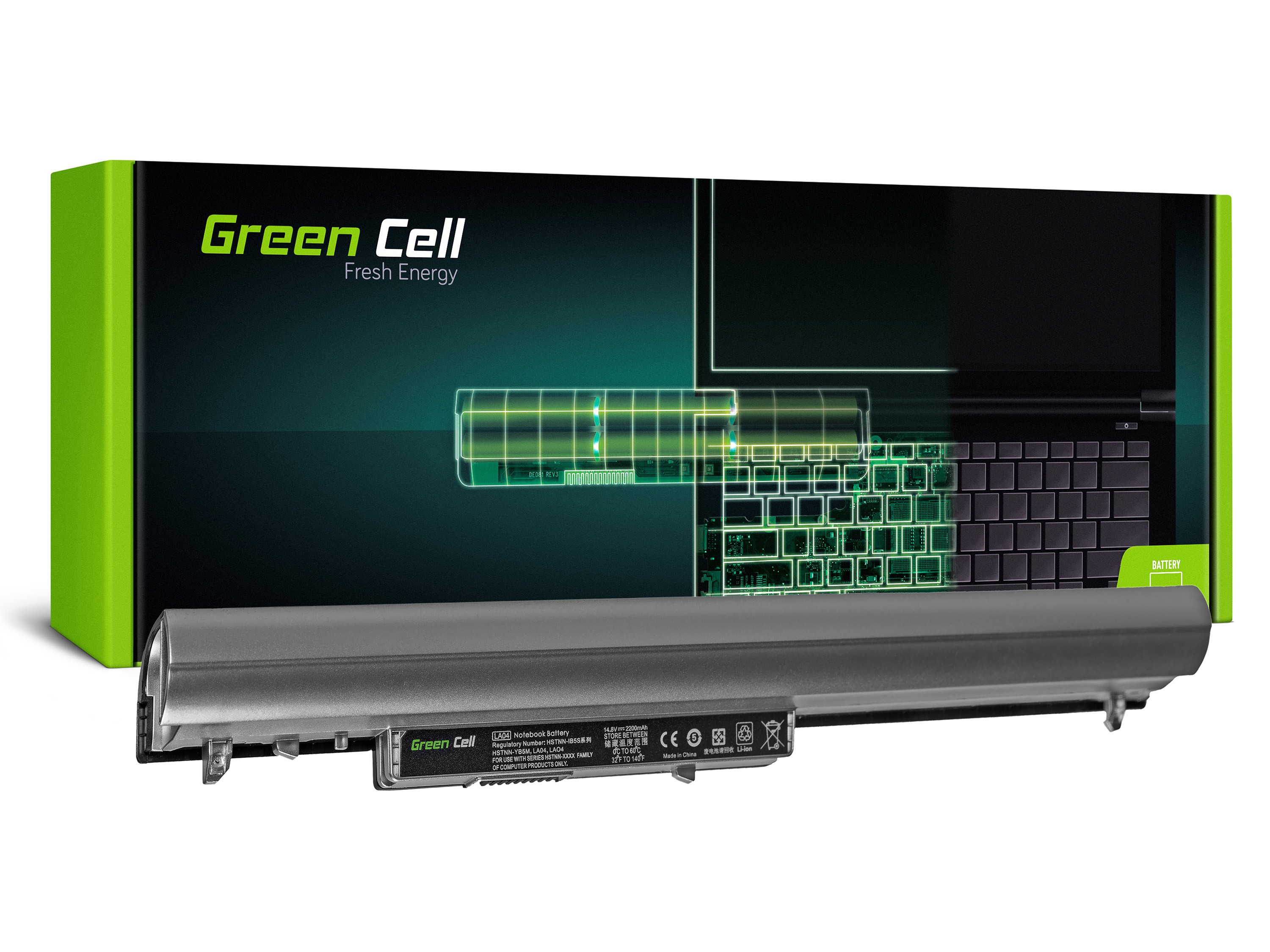 *Green Cell HP92 Baterie HP LA04 728460-001 HSTNN-IB5S HP 248 G1 340 G1, HP Pavilion 14-N 15-N 2200mAh Li-ion