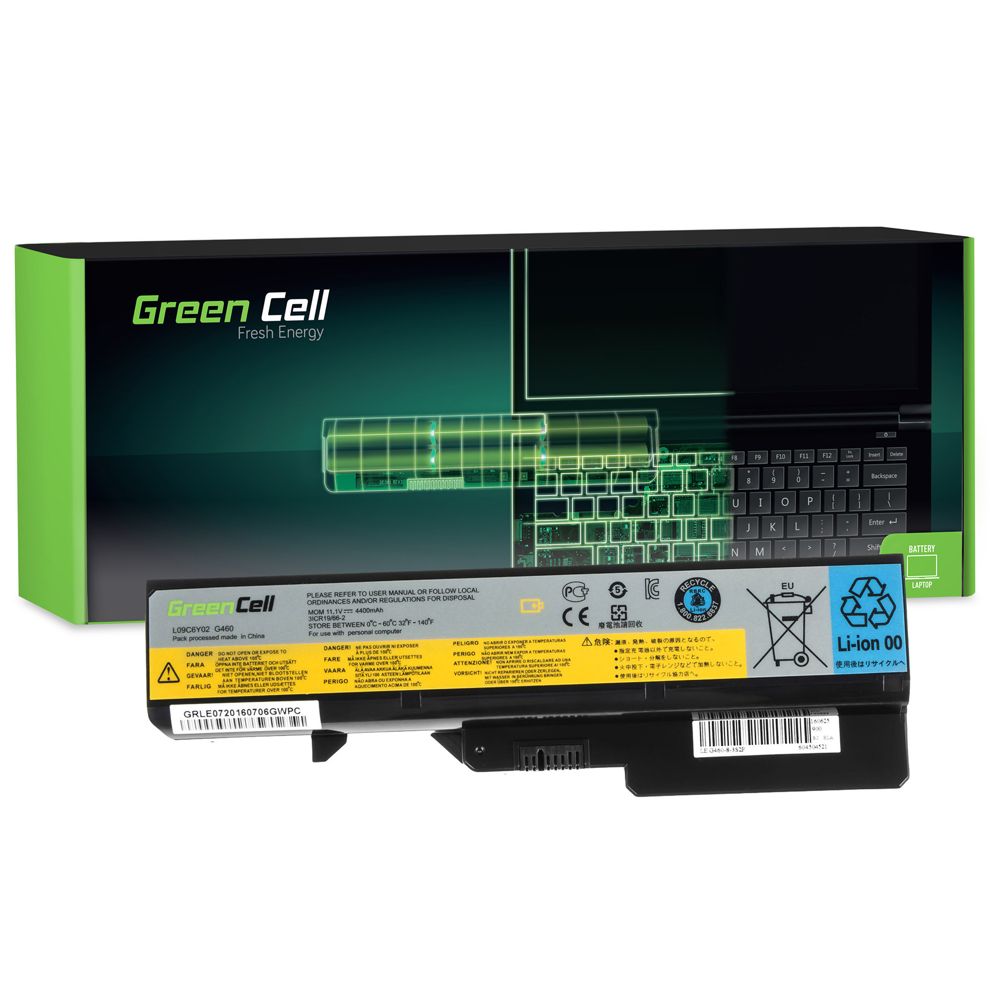 *Green Cell LE07 Baterie Lenovo IdeaPad G460 G560 G770 Z460 4400mAh Li-ion