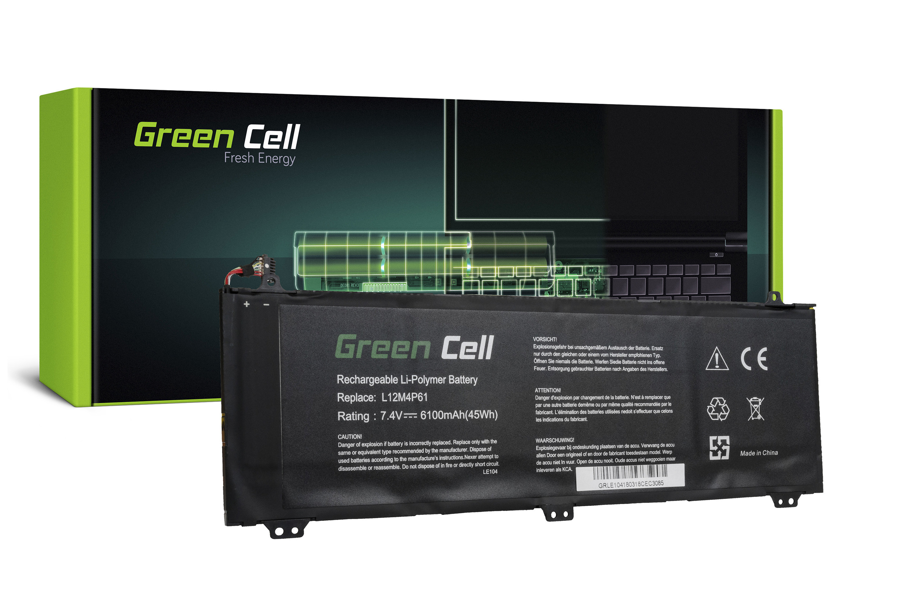 Green Cell LE104 Baterie Lenovo L12L4P61 L12M4P61 Lenovo IdeaPad U330 U330p U330t 6100mAh Li-Pol