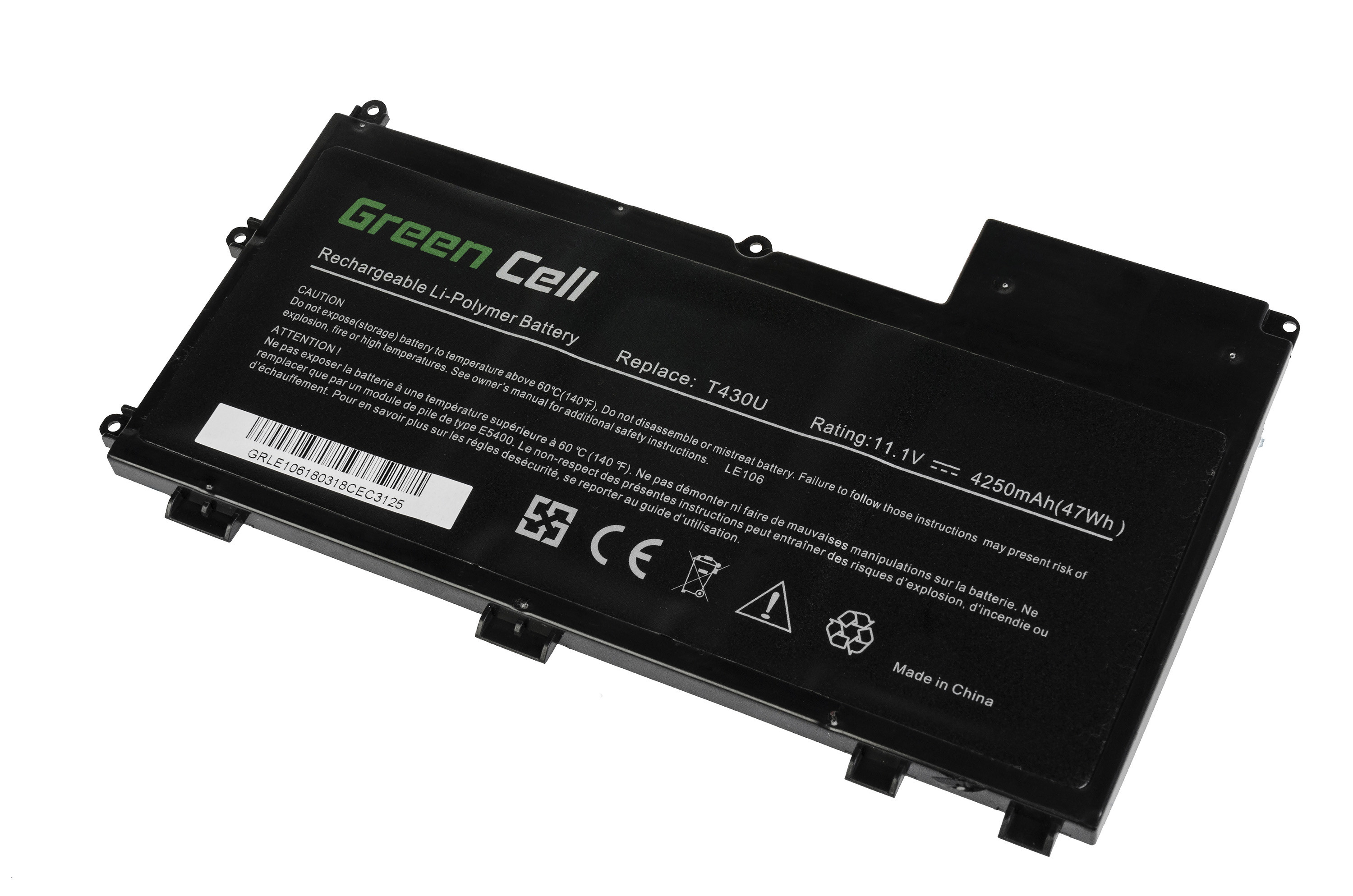 Green Cell LE106 Baterie Lenovo L11N3P51 L11S3P51 L12L3P51 Lenovo ThinkPad T430u 4250mAh Li-Pol