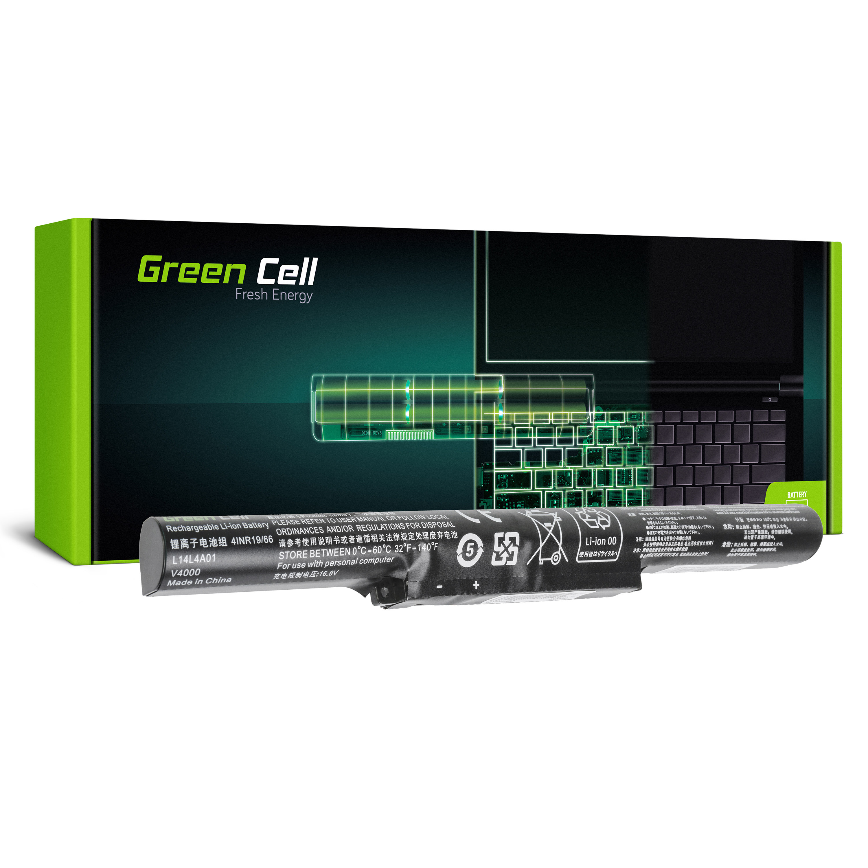 Green Cell LE116 Baterie Lenovo IdeaPad Z51-70/IdeaPad 500-15ISK/4ICR19/66/L14L4A01/L14L4E01/L14S4A01 14,4V 2200mAh Li-ion