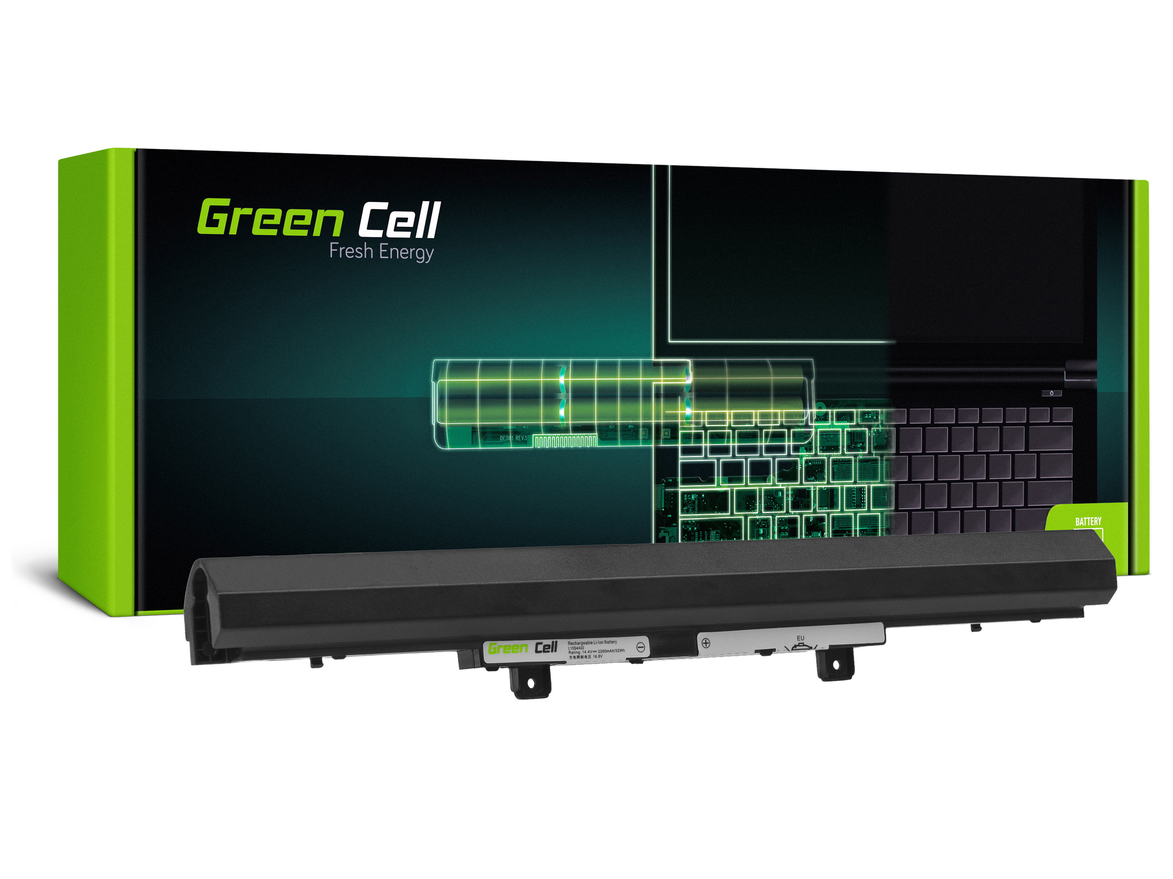 Green Cell LE117 Baterie Lenovo L15C4A02 L15L4A02 L15S4A02 Lenovo V310 V510 2200mAh Li-ion