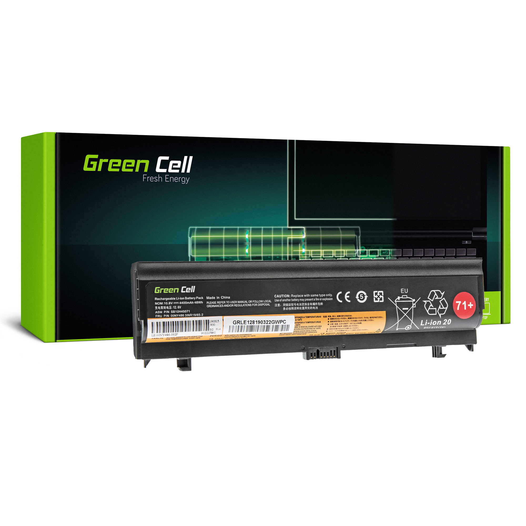 Green Cell LE128 Baterie Lenovo ThinkPad L560 L570 4400mAh Li-ion