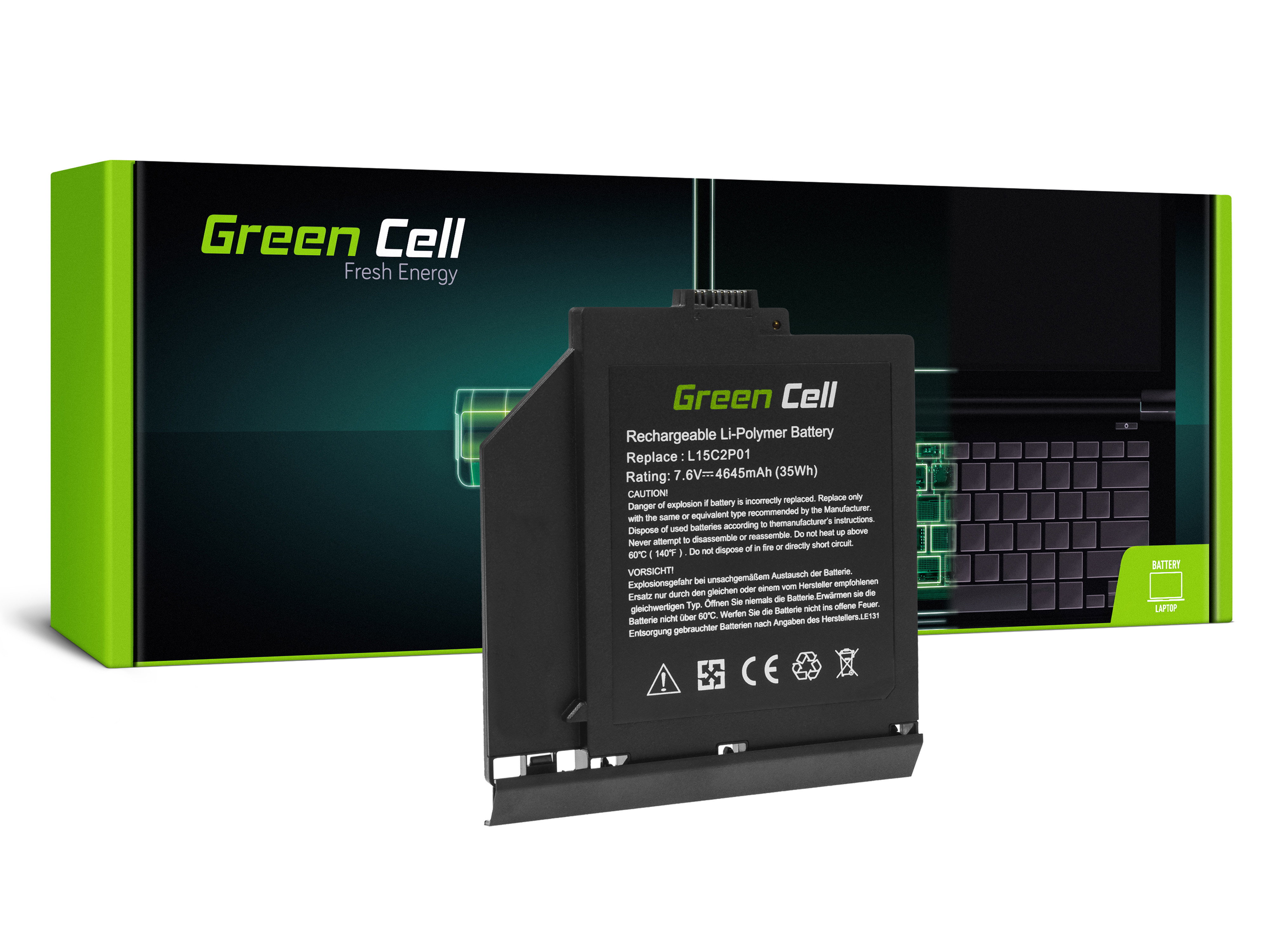 Green Cell LE131 Baterie Lenovo L15C2P01 L15S2P01,Lenovo V310-14IKB V310-14ISK V310-15IKB V310-15ISK V510-15IKB 4645mAh Li-Pol