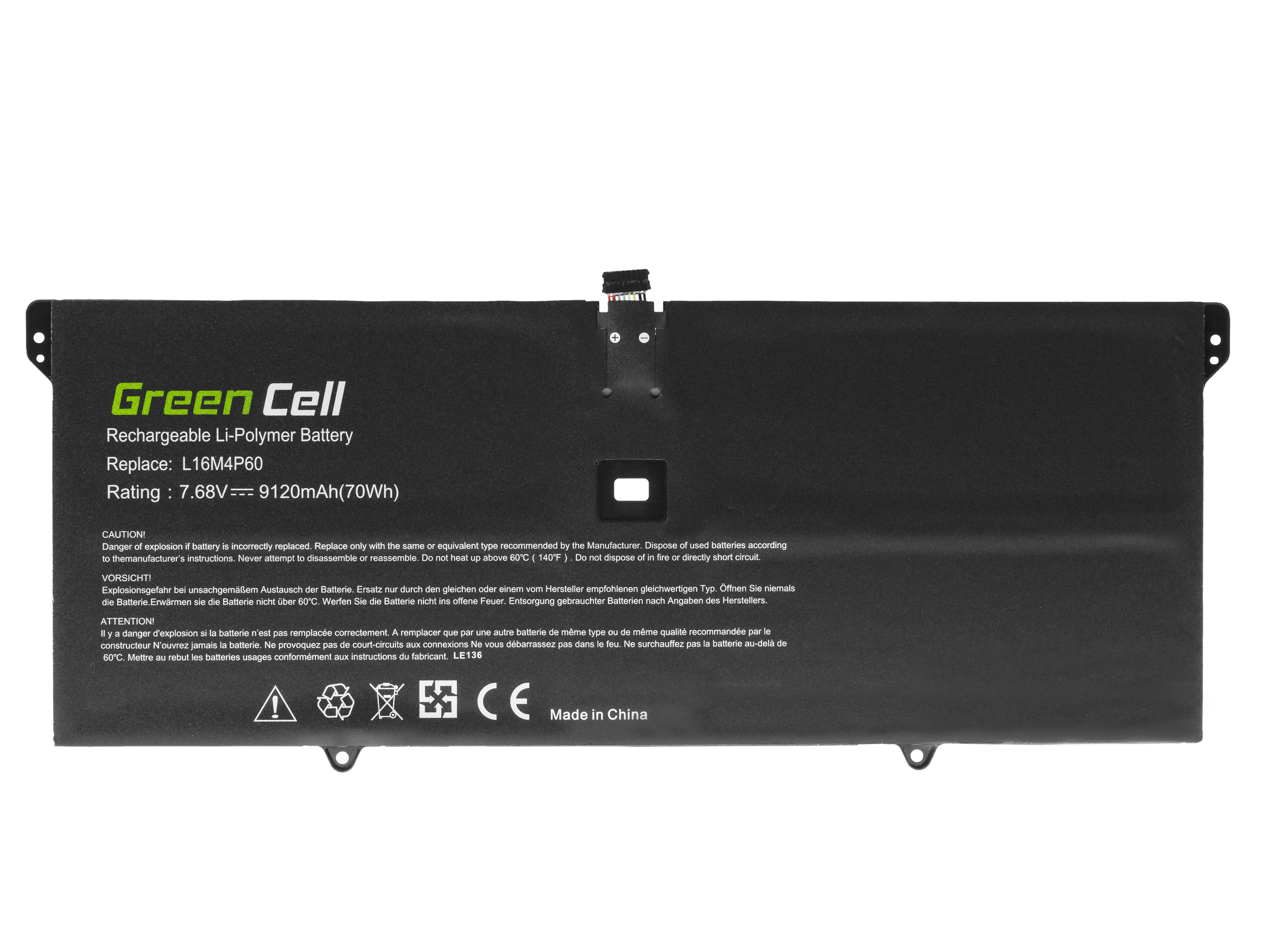 Green Cell LE134 Baterie Lenovo L16C4P61 L16M4P60,Lenovo Yoga 920-13IKB 8800mAh Li-Pol – neoriginální