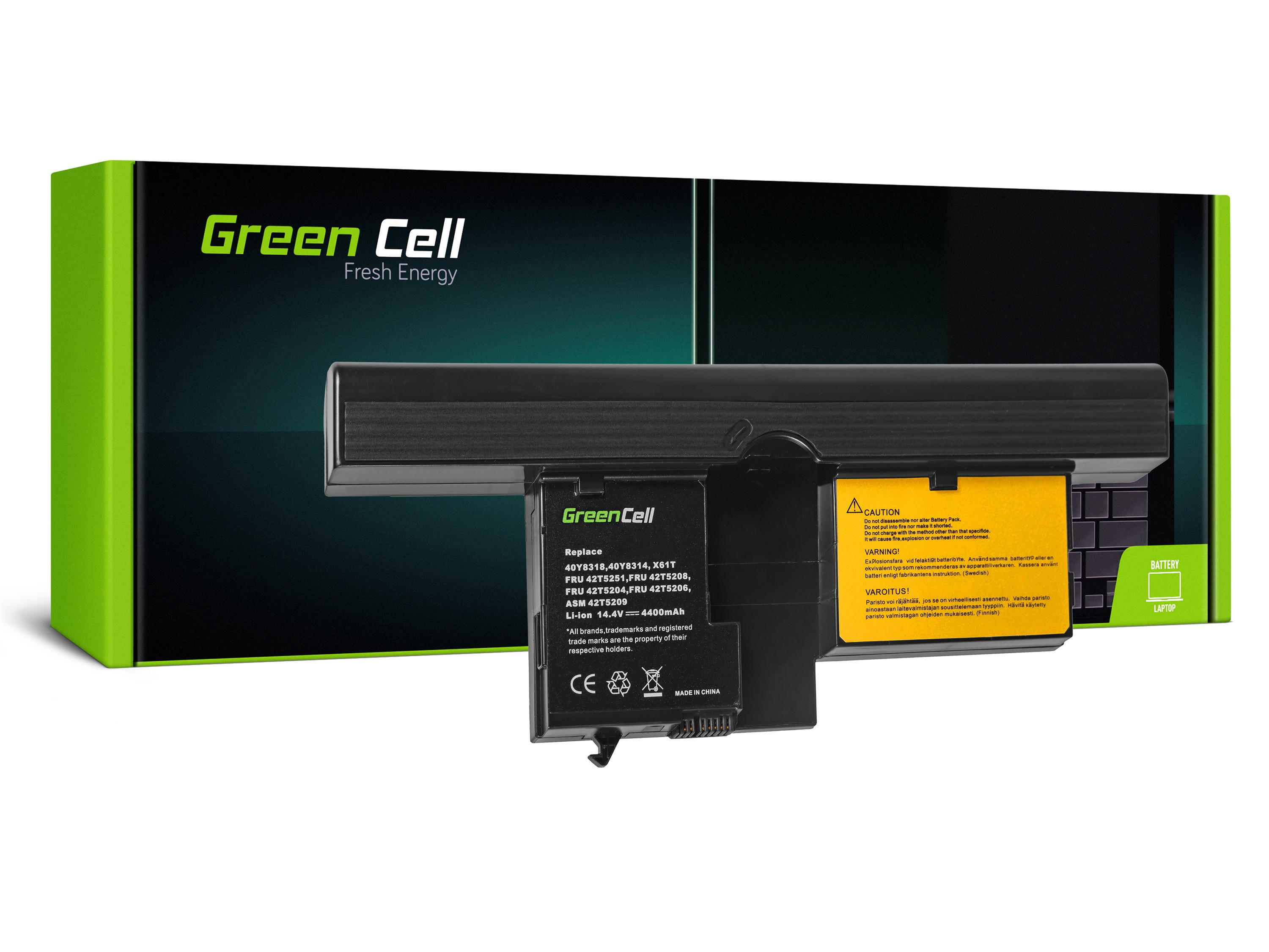 Green Cell LE18 Baterie IBM Lenovo ThinkPad Tablet PC X60 X61 4400mAh Li-ion