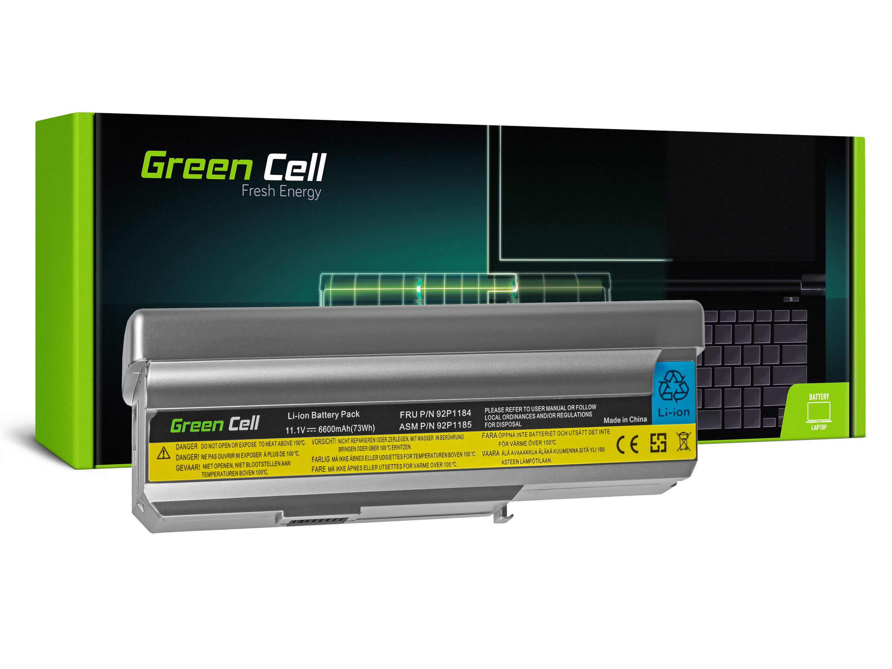 Green Cell LE24 Baterie Lenovo IBM 3000 N100 N200 C200 42T5212 6600mAh Li-ion