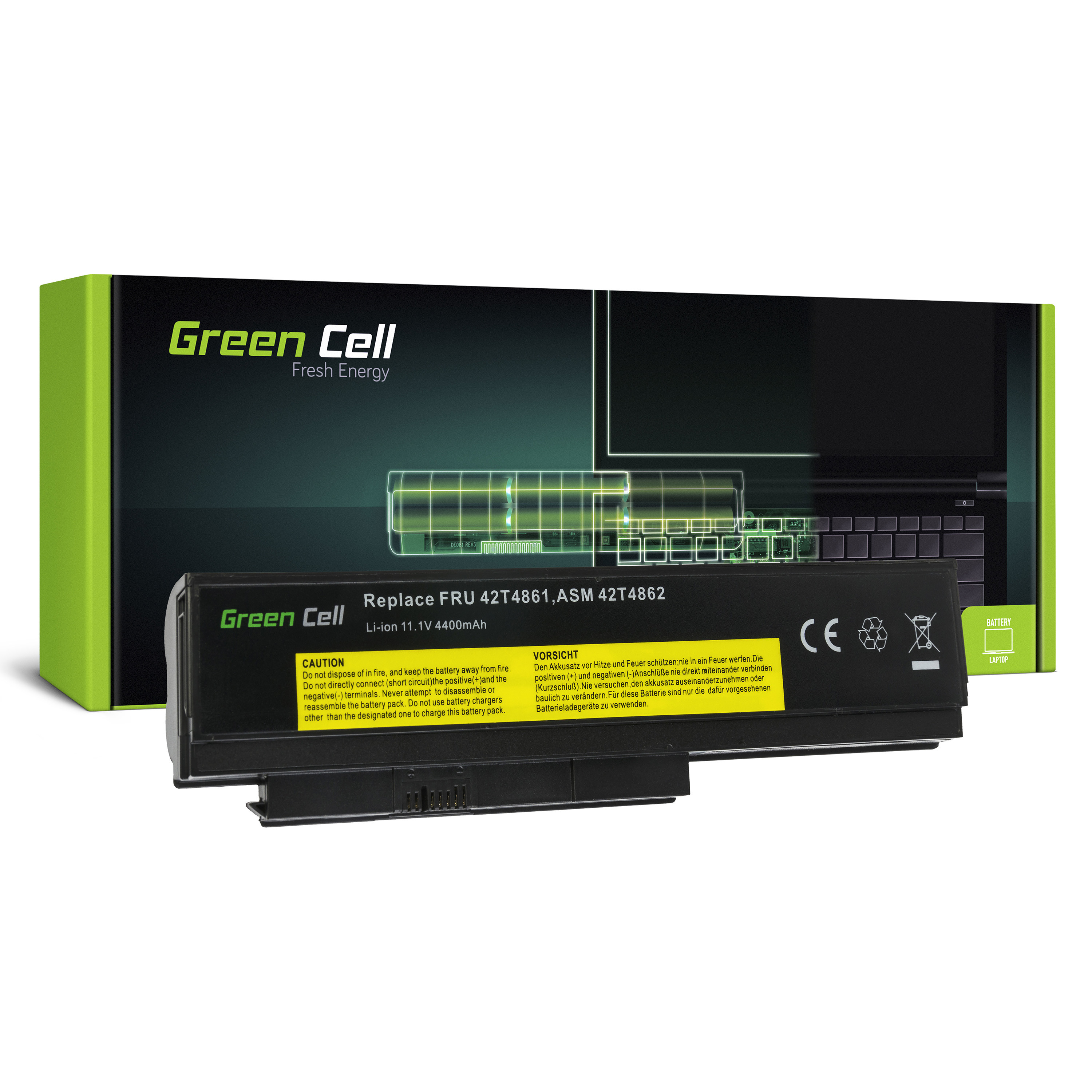 Green Cell LE35 Baterie Lenovo IBM Thinkpad X220 X220i X220s 42T4866 42T4901 4400mAh Li-ion