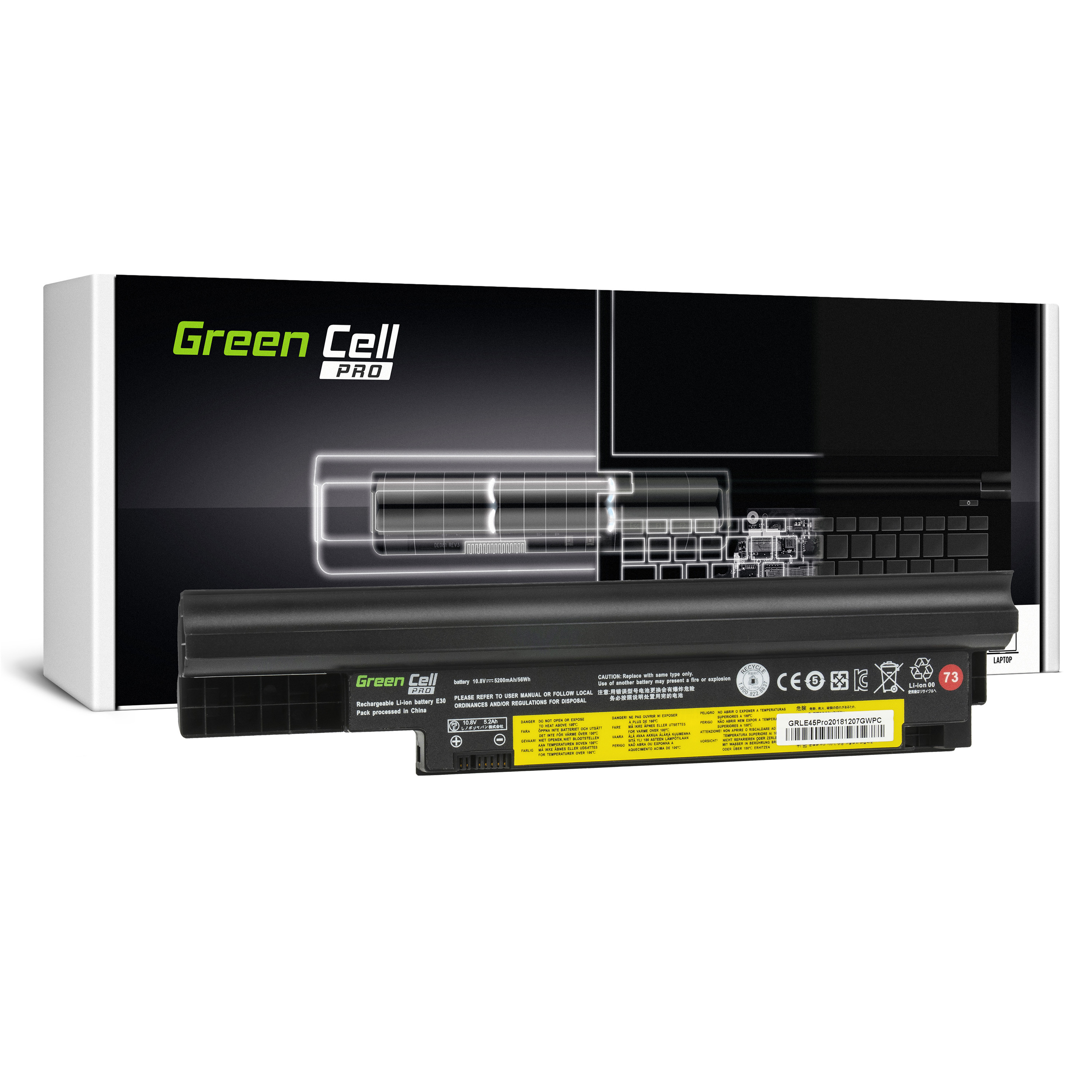 Green Cell LE37PRO Baterie Lenovo 42T4813 42T4814, Lenovo ThinkPad Edge E30 5200mAh Li-ion
