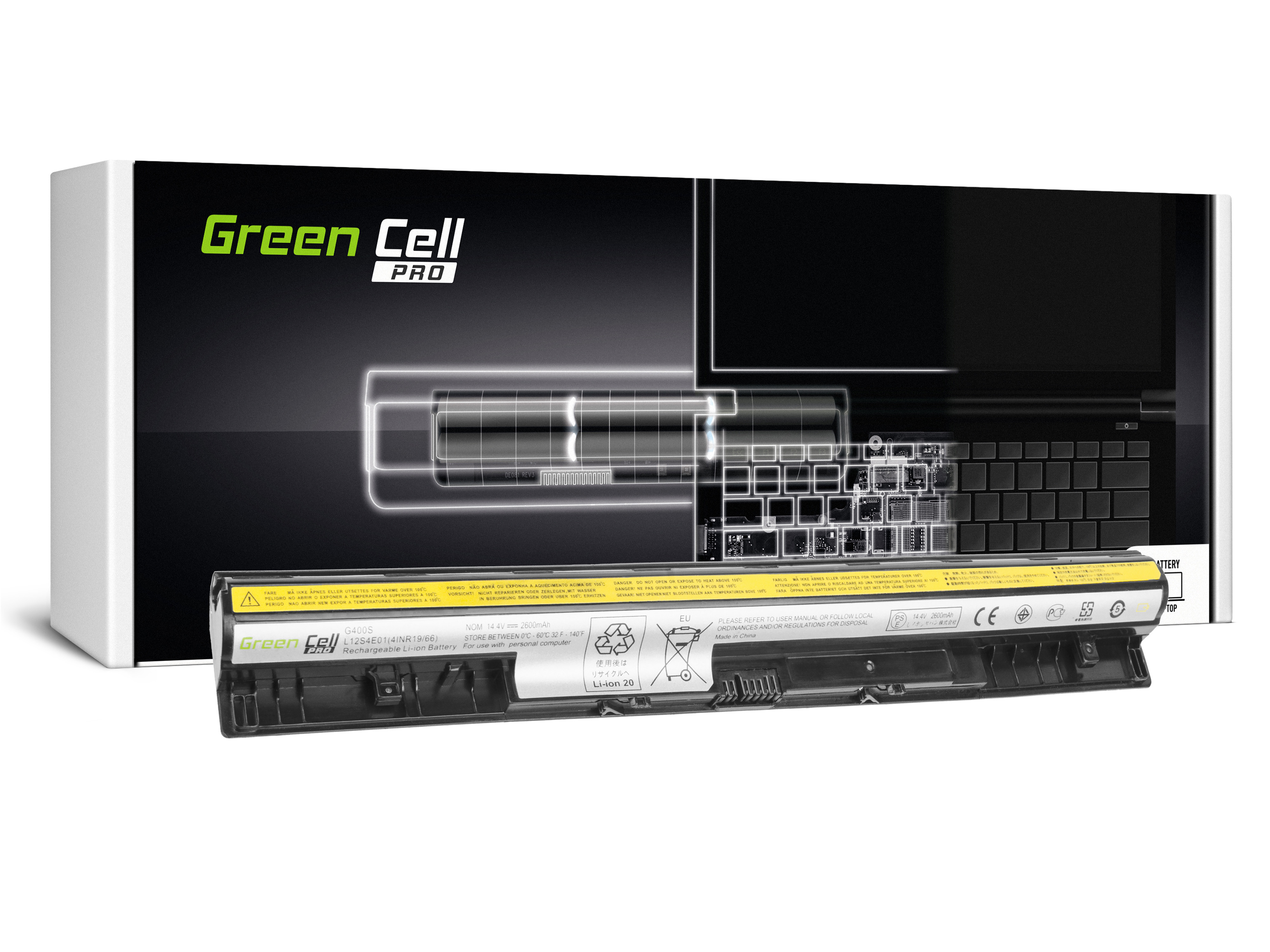 **Green Cell LE46PRO Baterie Lenovo L12M4E01 Lenovo G50 G50-30 G50-45 G50-70 G50-80 G500s G505s 2600mAh Li-ion