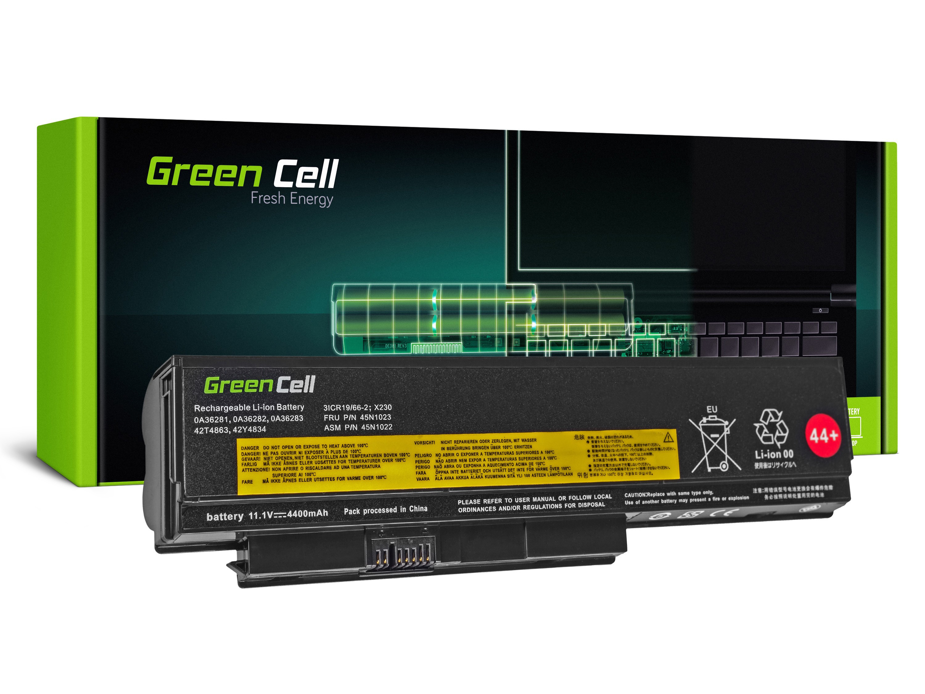 Green Cell LE63 Baterie Lenovo ThinkPad X230 X230I X220 4400mAh Li-ion