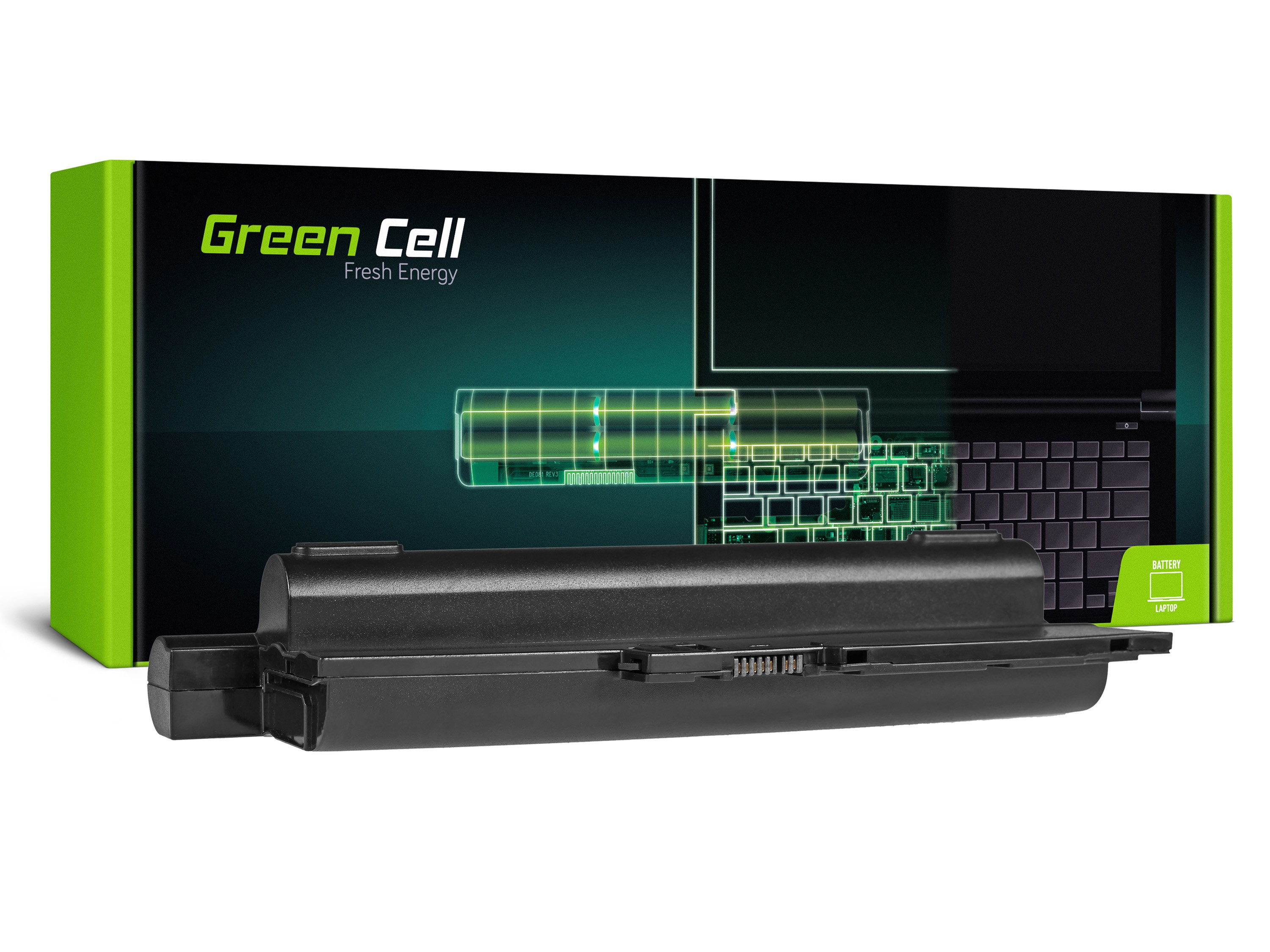Green Cell LE67 Baterie Lenovo IBM ThinkPad T60 T60p T61 R60 R60e R60i R61 R61i T61p R500 SL500 W500 8800mAh Li-Ion
