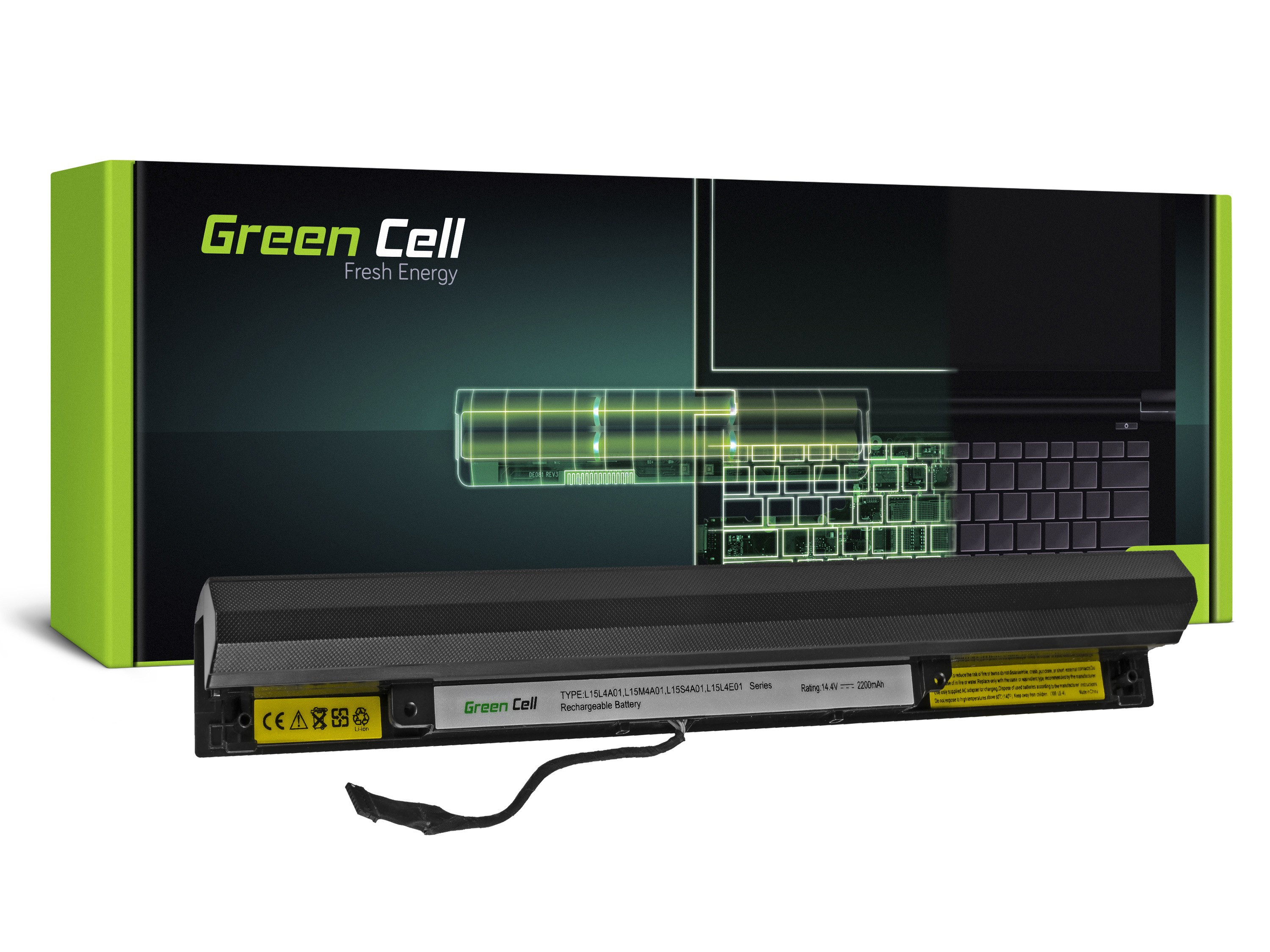 Green Cell LE97 Baterie Lenovo L15L4A01 L15M4A01 L15S4A01 Lenovo B50-50 100-14IBD 100-15IBD 2200mAh Li-ion