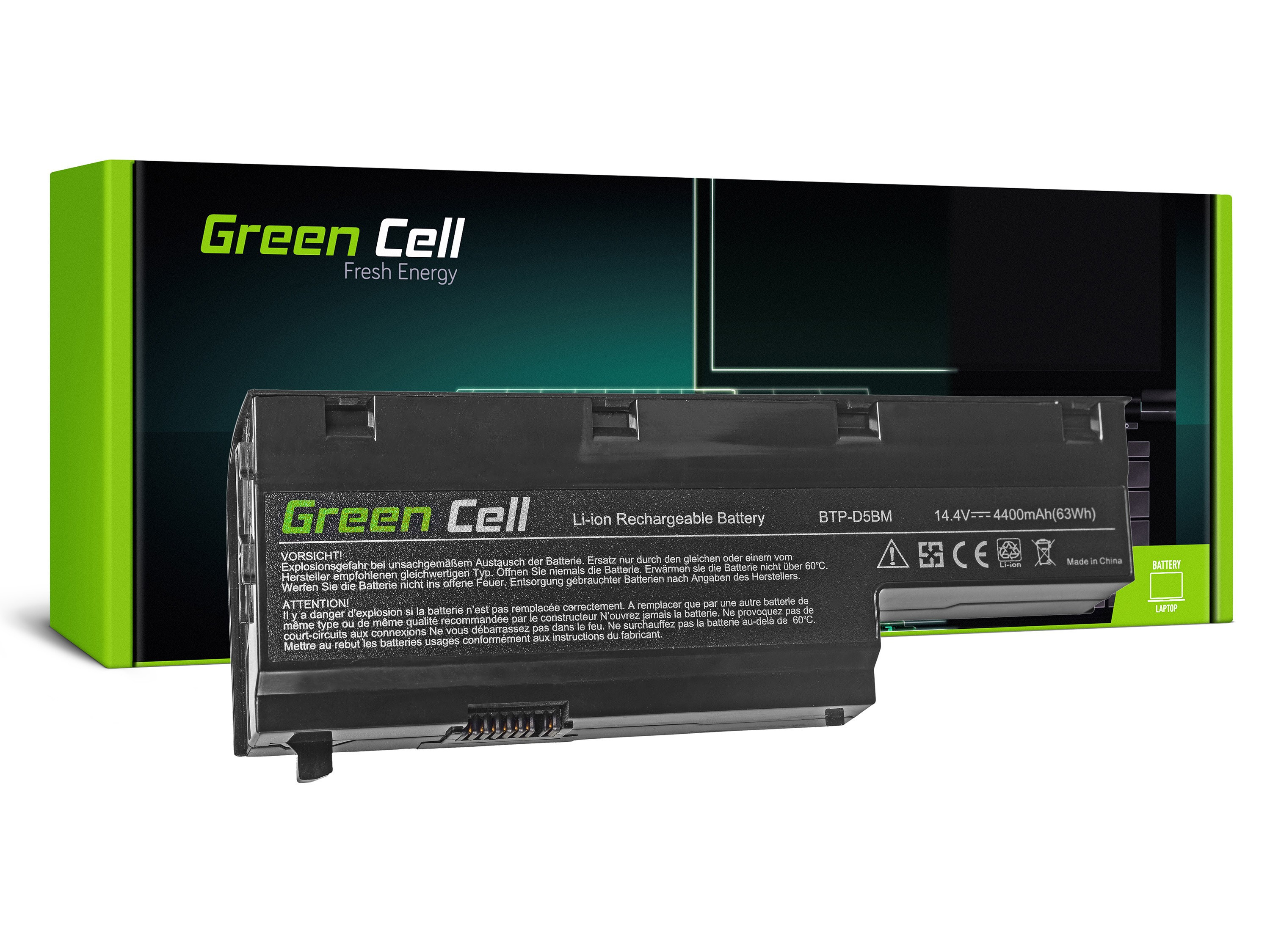 Green Cell MD05 Baterie Medion BTP-D4BM BTP-D5BM pro Medion Akoya E7211 E7212 E7214 E7216 P7611 P7612 P7614 P7618 4400mAh Li-Ion