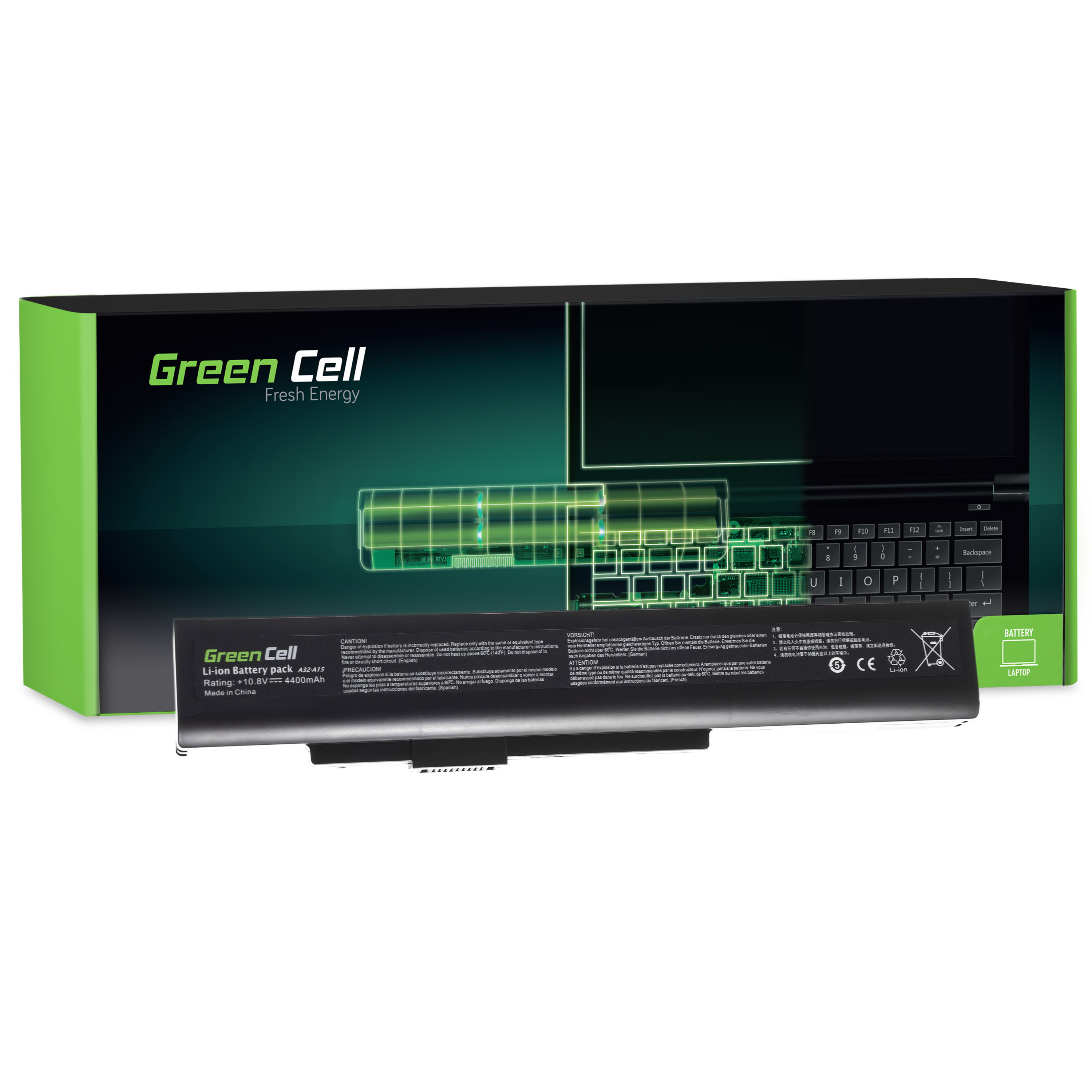 Green Cell MS03 Baterie MSI A6400 CR640 CX640 MS-16Y1 4400mAh Li-ion