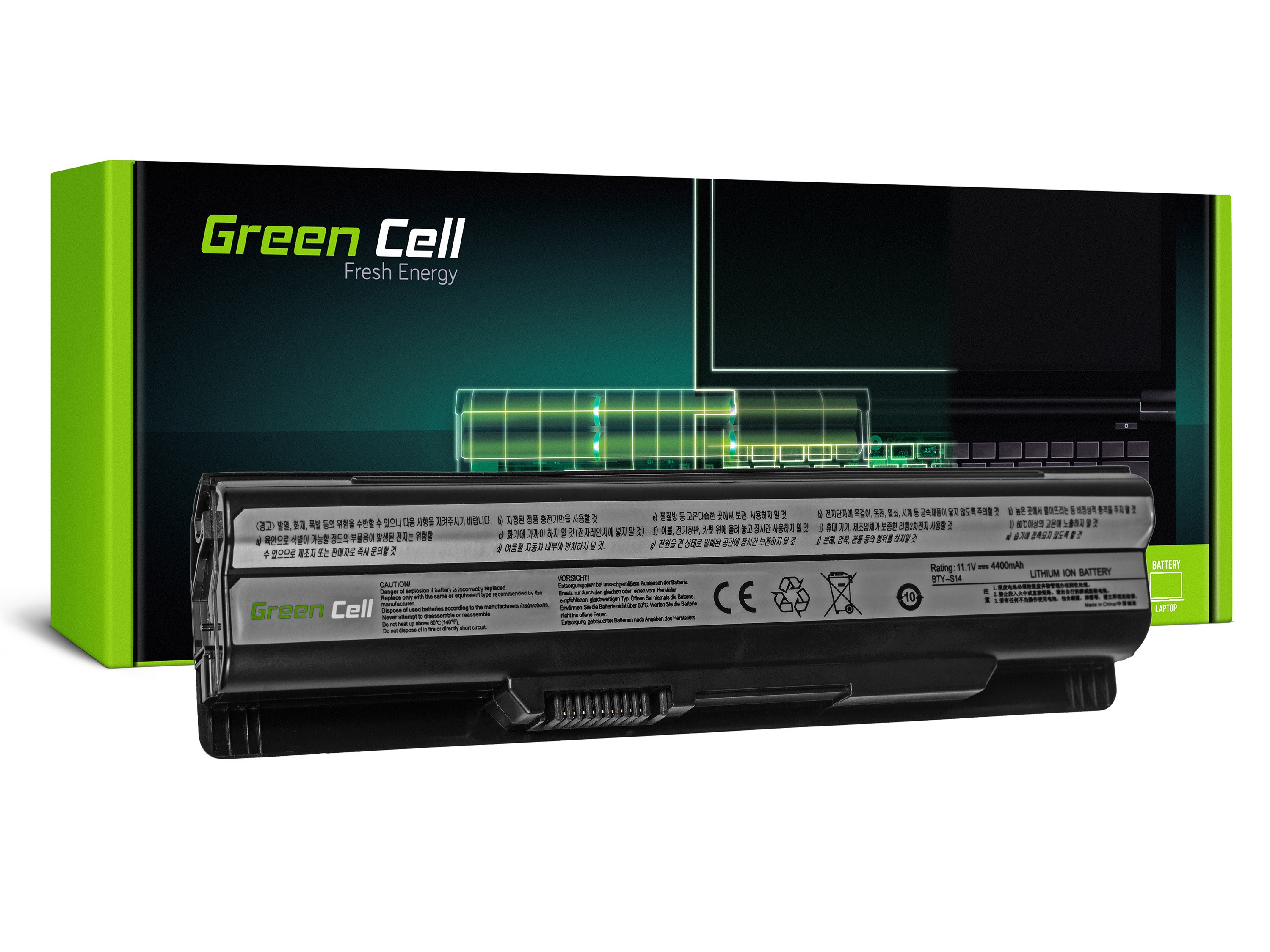Green Cell MS05 Baterie MSI CR650 CX650 FX600 GE60 GE70 4400mAh Li-ion