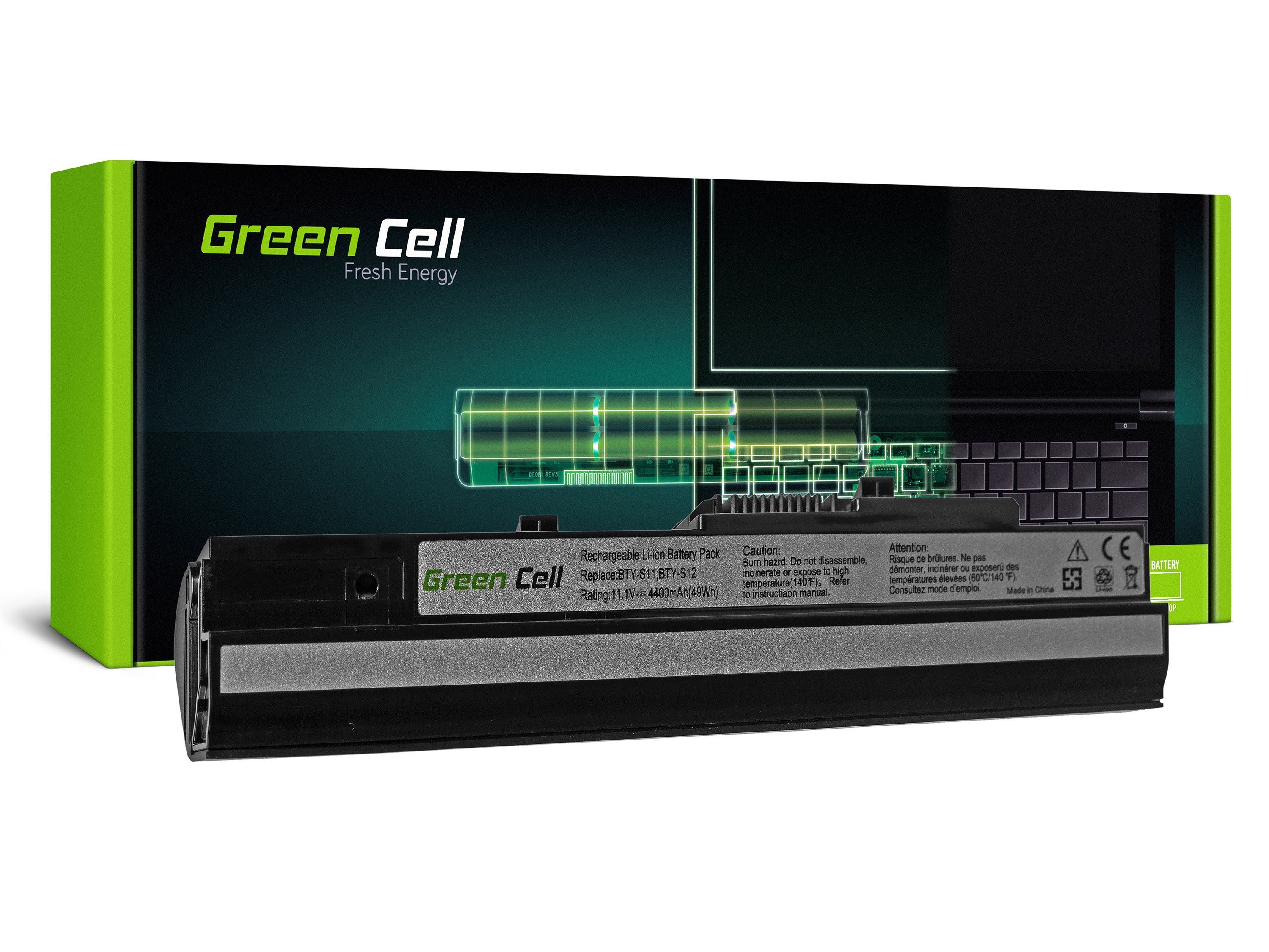 Green Cell MS06 Baterie MSI Wind U100 U200 BTY-S12 4400mAh Li-ion