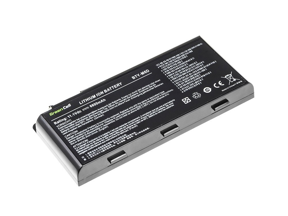 Green Cell MS10 Baterie MSI BTY-M6D GT60 GX660 GX780 GT70 Dragon Edition 2 6600mAh Li-ion