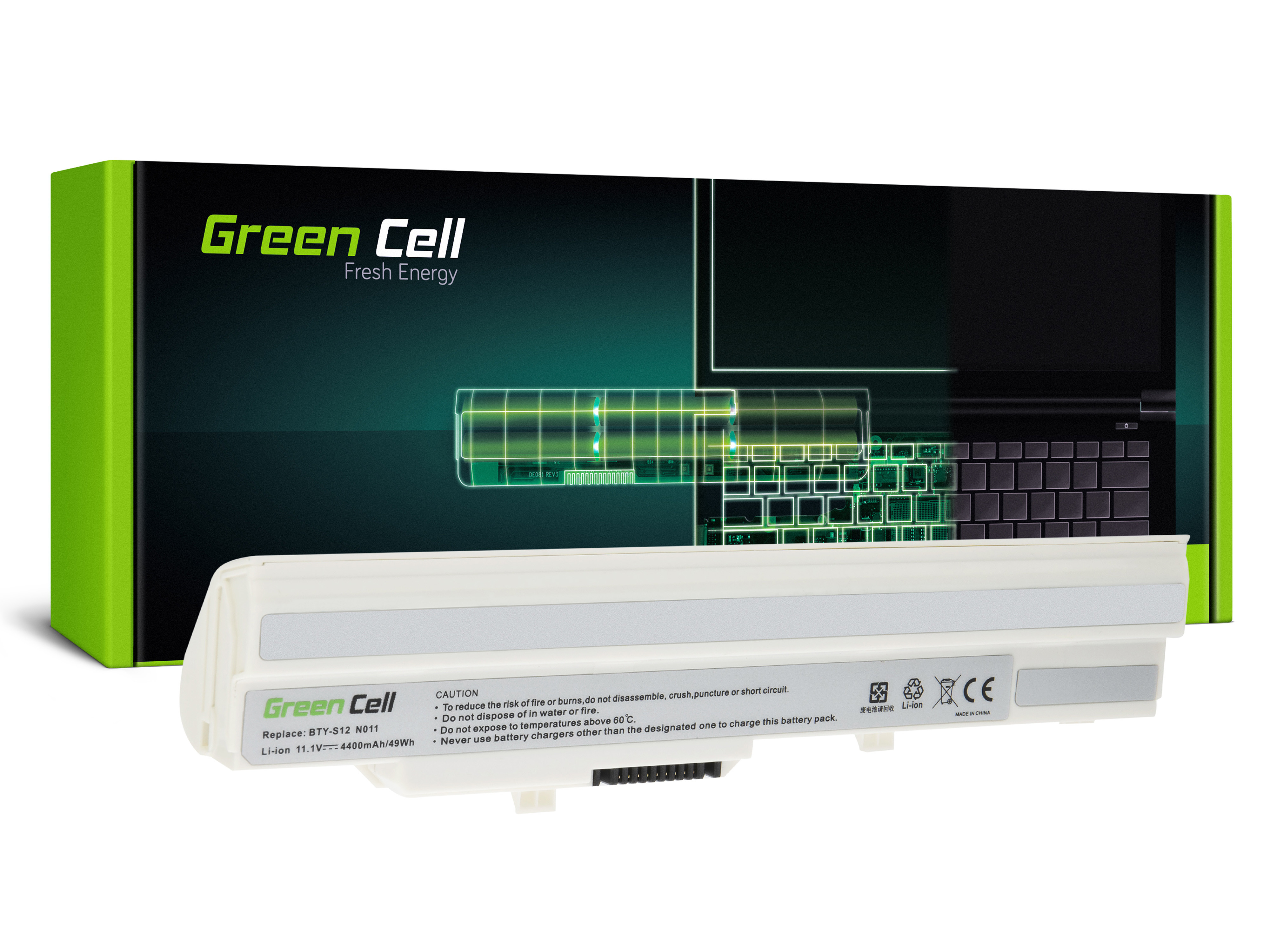 Green Cell MS11 Baterie MSI Wind U100 U200 BTY-S12 4400mAh Li-ion