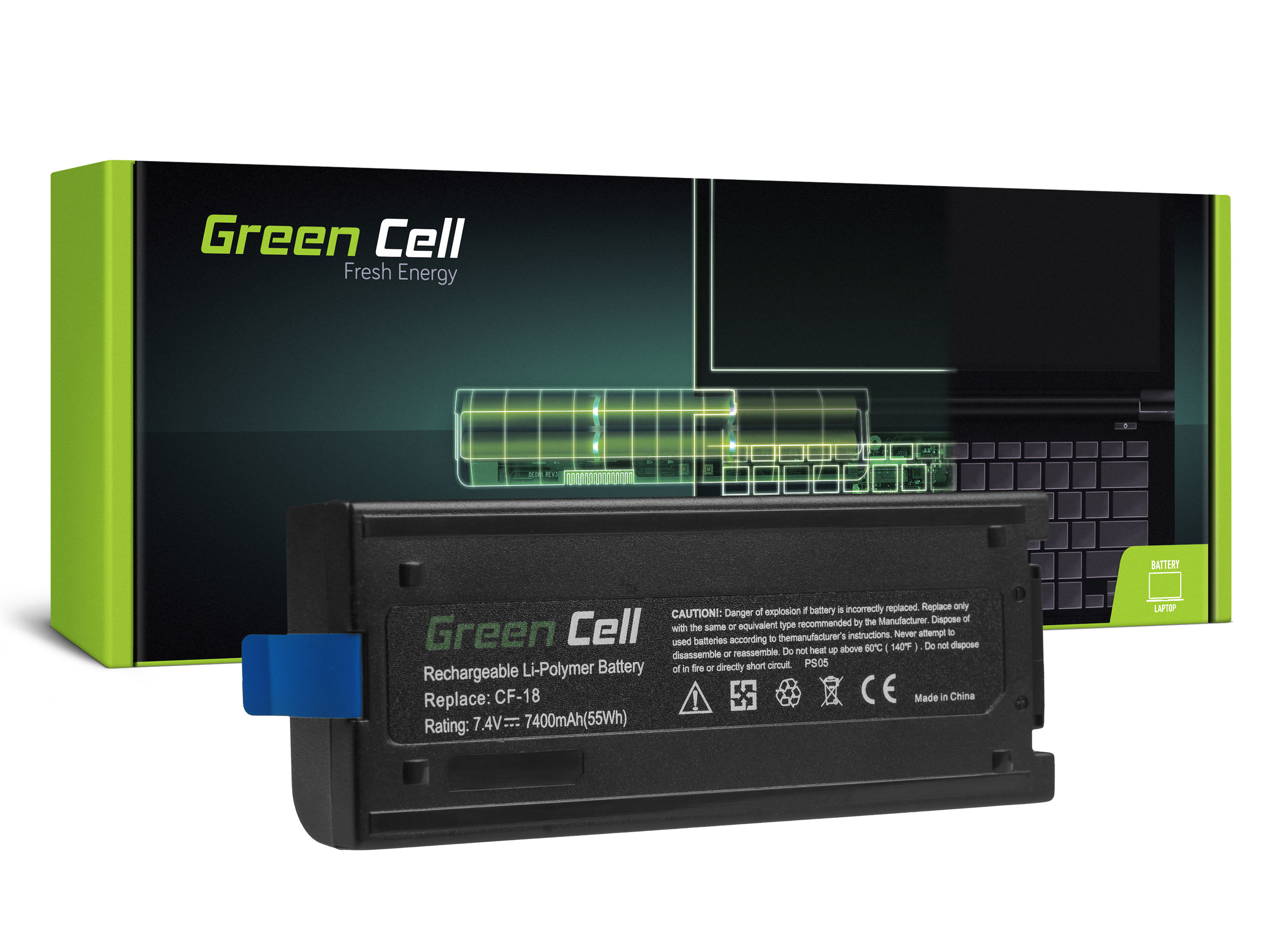 Green Cell PS05 Baterie Panasonic CF29 CF51 CF52 6600mAh Li-Pol
