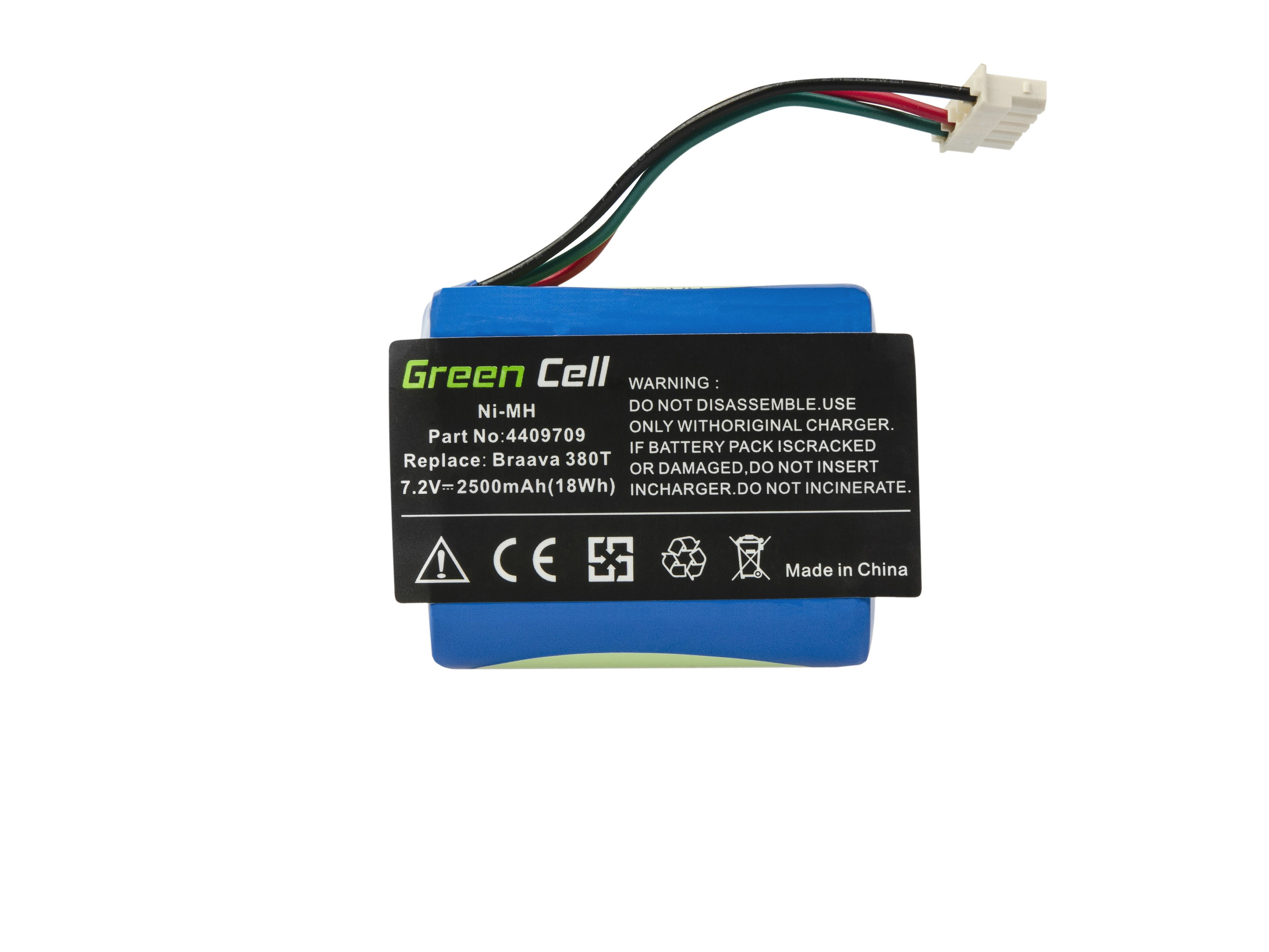 *Baterie Green Cell iRobot Braava / Mint 380 380T 5200 5200B 5200C Plus 7.2V 2500 mAh Ni-MH