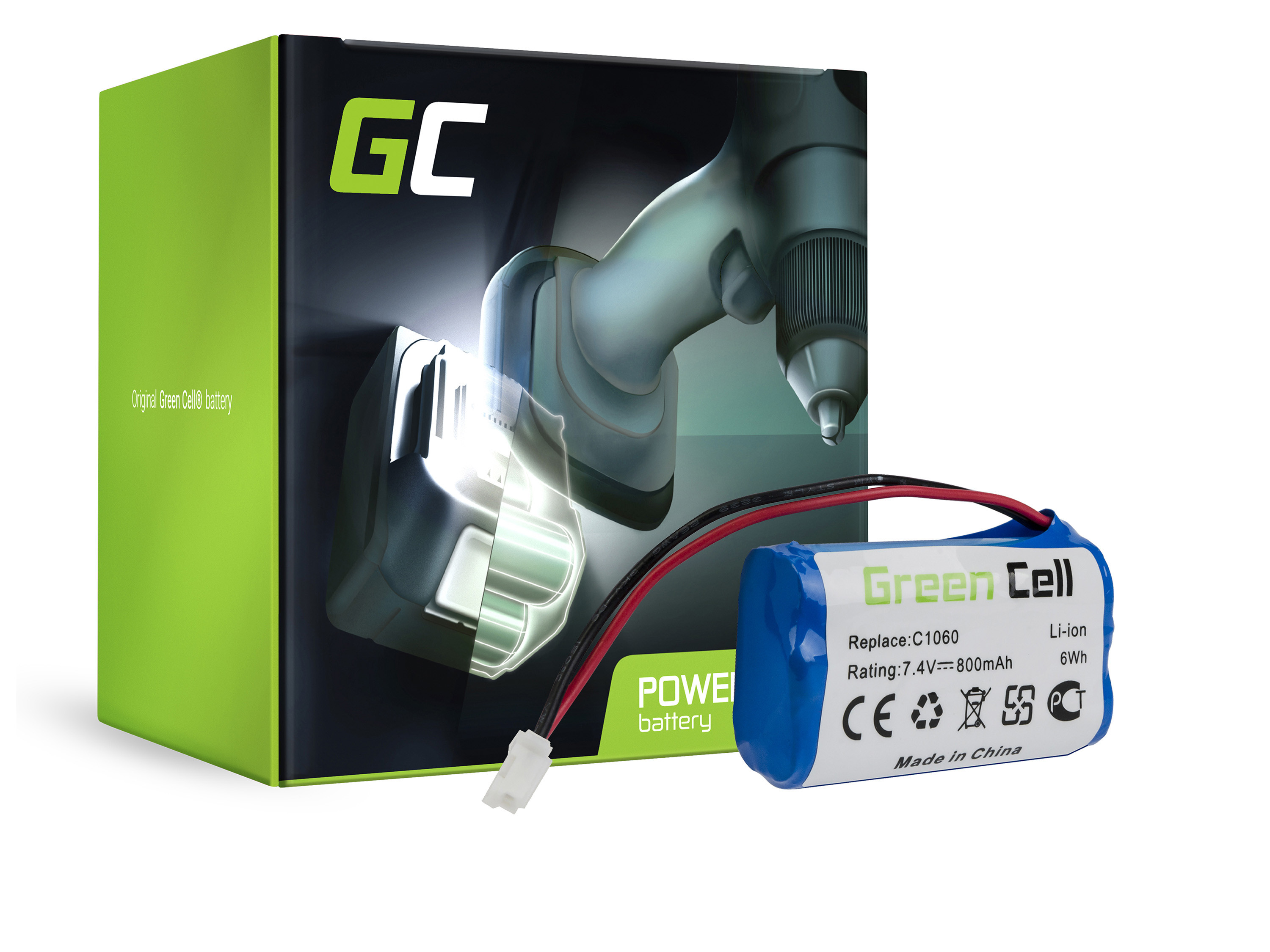 Baterie Green Cell Gardena C 1060 Plus Solar 7.4V 800mAh Li-ion