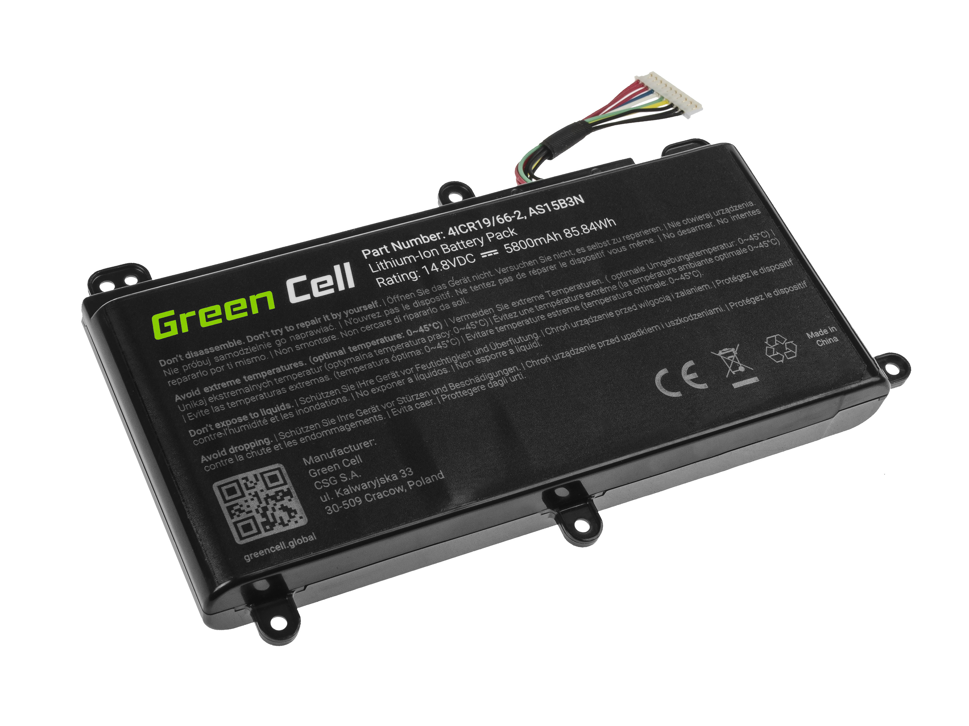 Green Cell AC74 Baterie Acer AS15B3N Acer Predator 15 G9-591 G9-592 G9-593 17 G9-791 G9-792 G9-793 17X GX-791 GX-792 21X 5800mAh Li-Pol