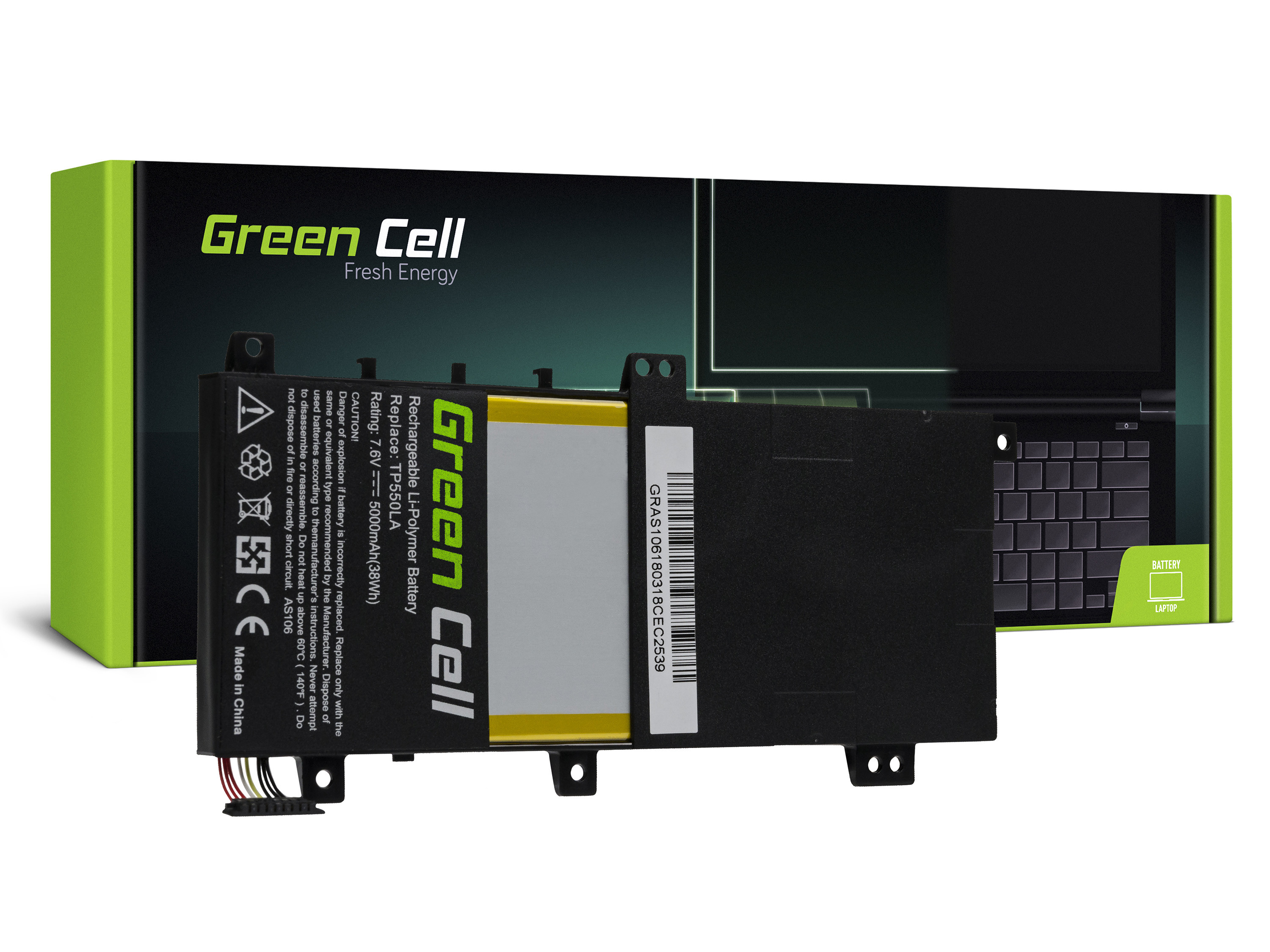 Green Cell AS106 Baterie C21N1333,Asus Transformer Book Flip TP550 TP550L TP550LA TP550LD 4100mAh Li-Pol