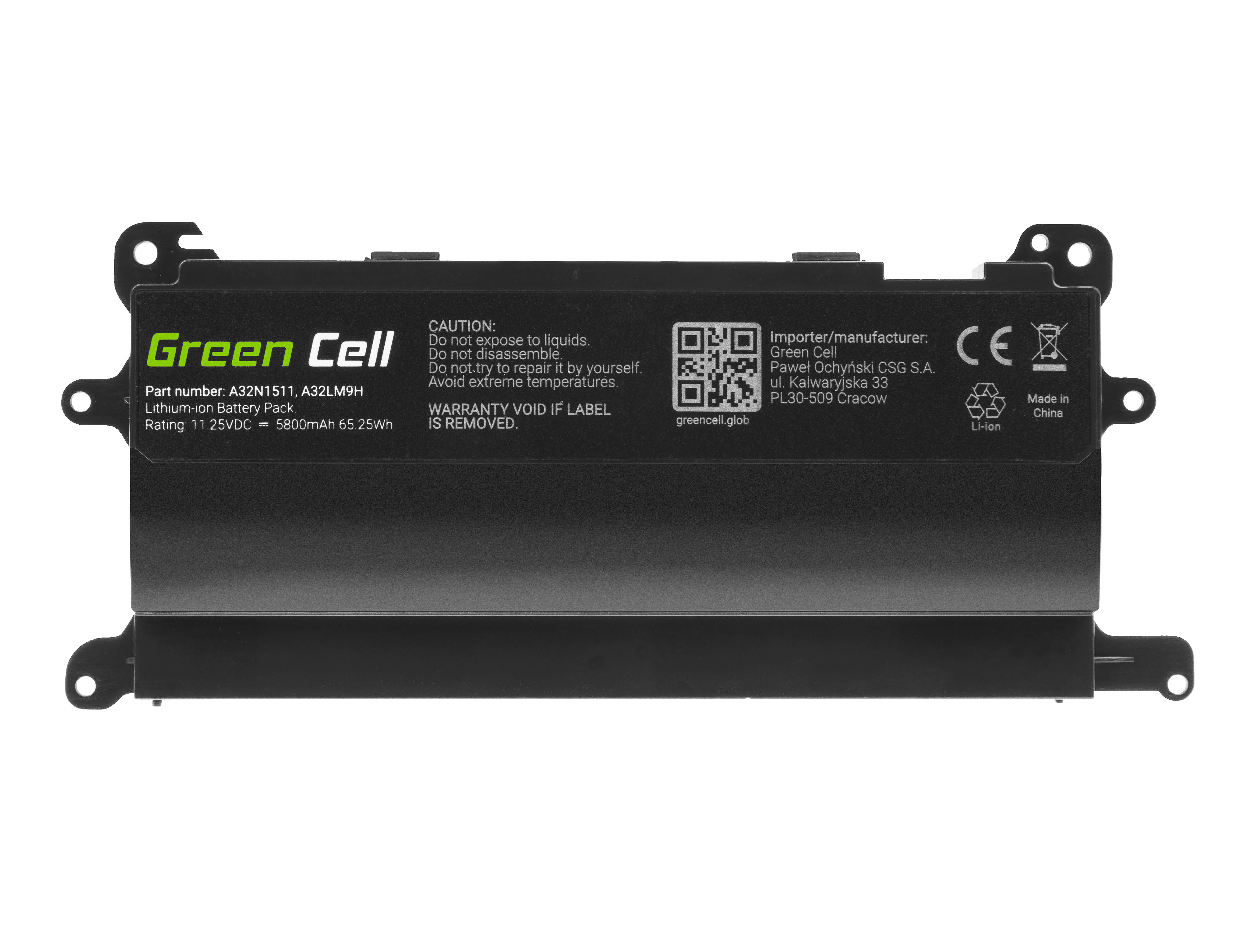 Green Cell AS154 Baterie Asus A32N1511,Asus ROG G752VL G752VM G752VT 5800mAh Li-ion