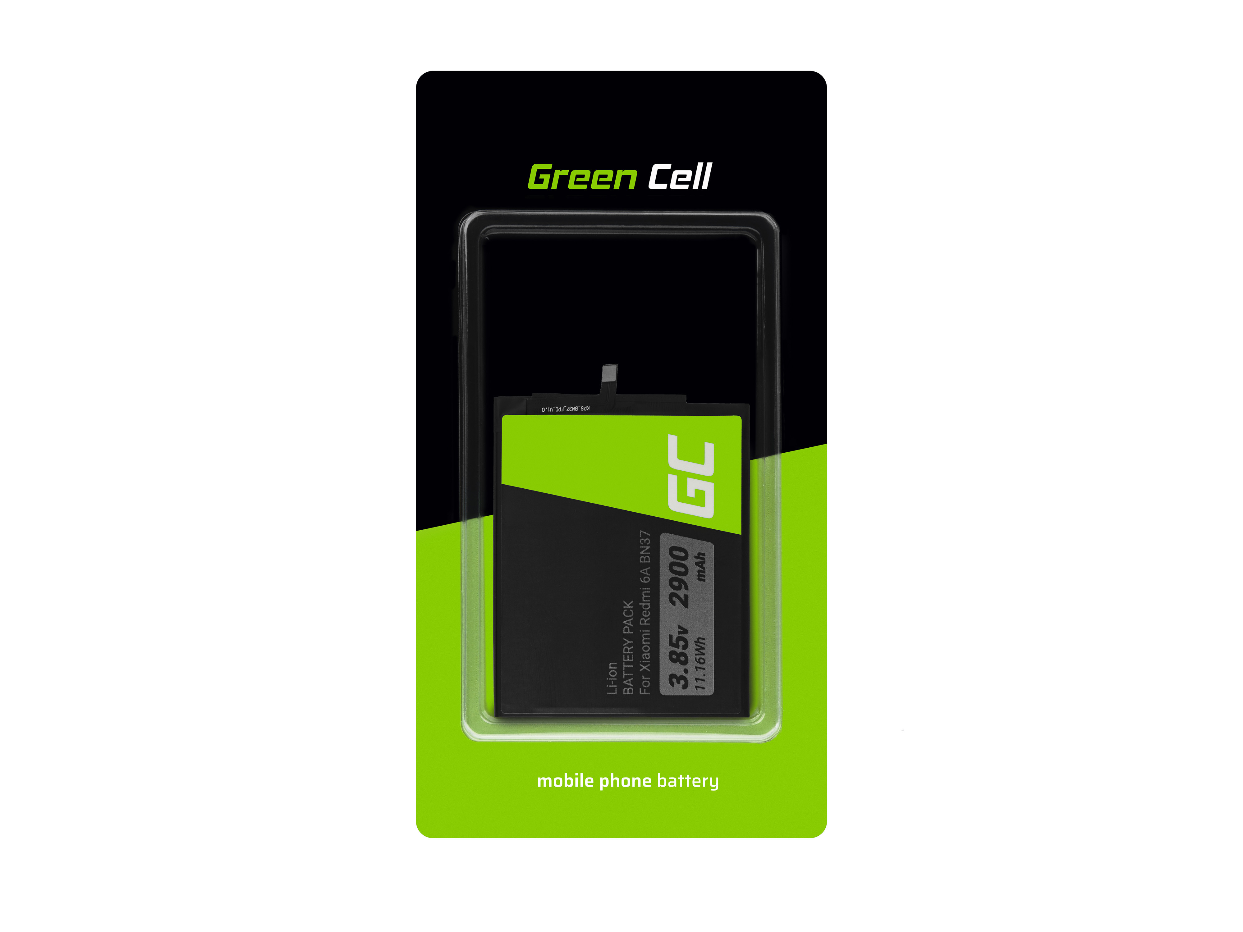 Green Cell BP132 Baterie Xiaomi BN37, Xiaomi Redmi 6A 2900mAh Li-Ion – neoriginální