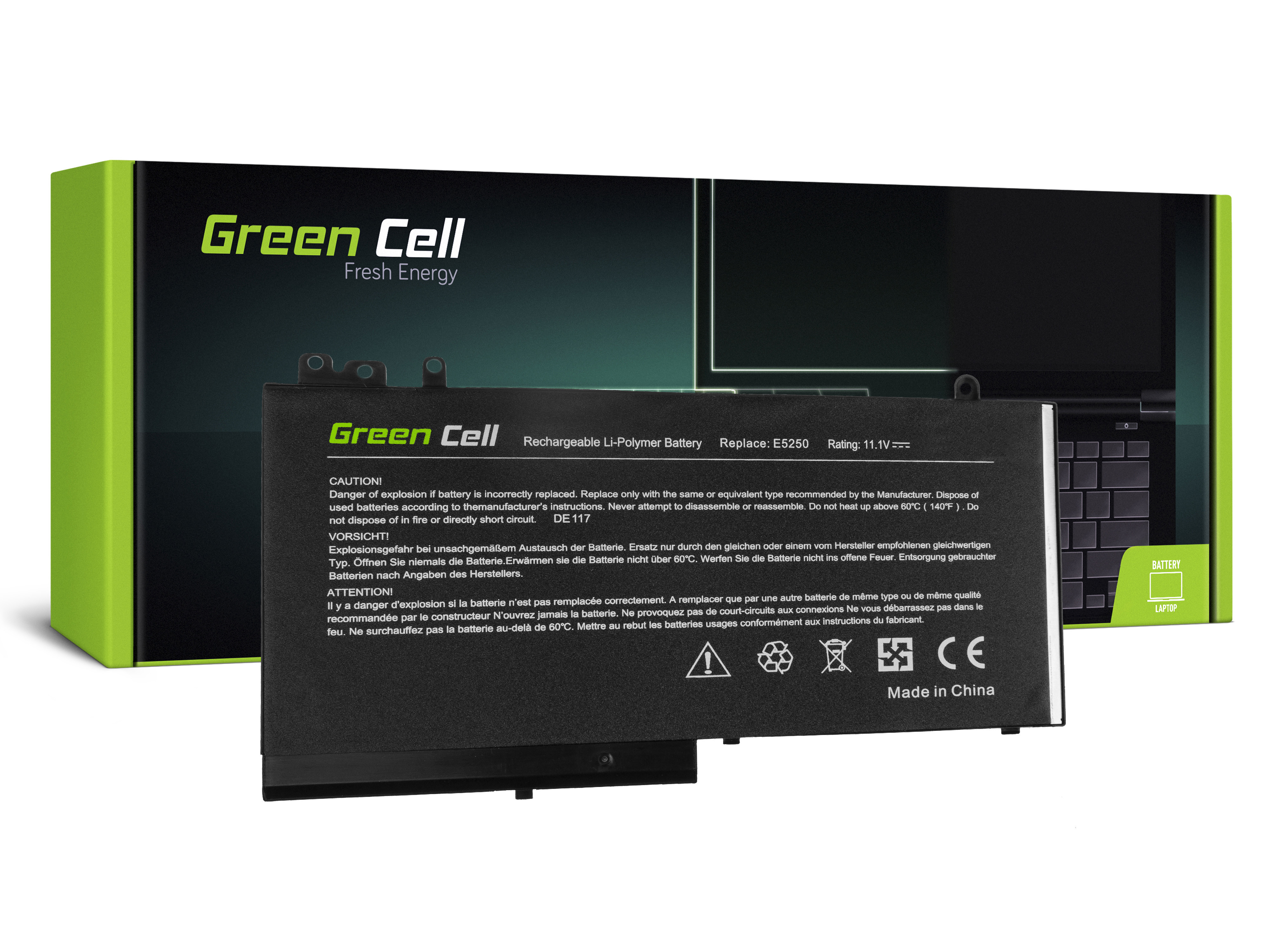 Green Cell DE117 Baterie Dell Latitude 11/3150/3160/12/E5250/E5270 2900mAh Li-Pol