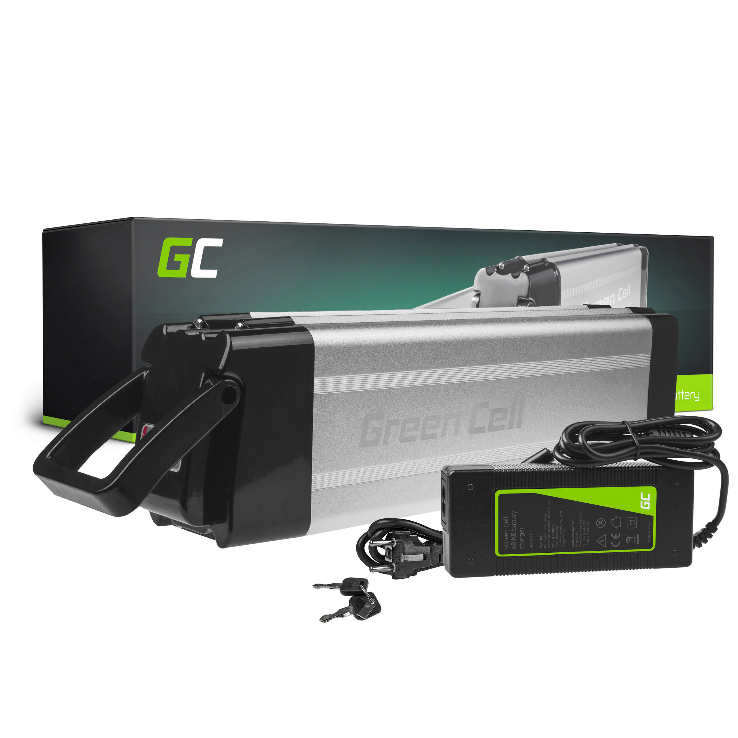 Green Cell EBIKE05STD Baterie Elektro Kolo e-Bike Silver fish na rám 48V 15Ah 720Wh Li-ion